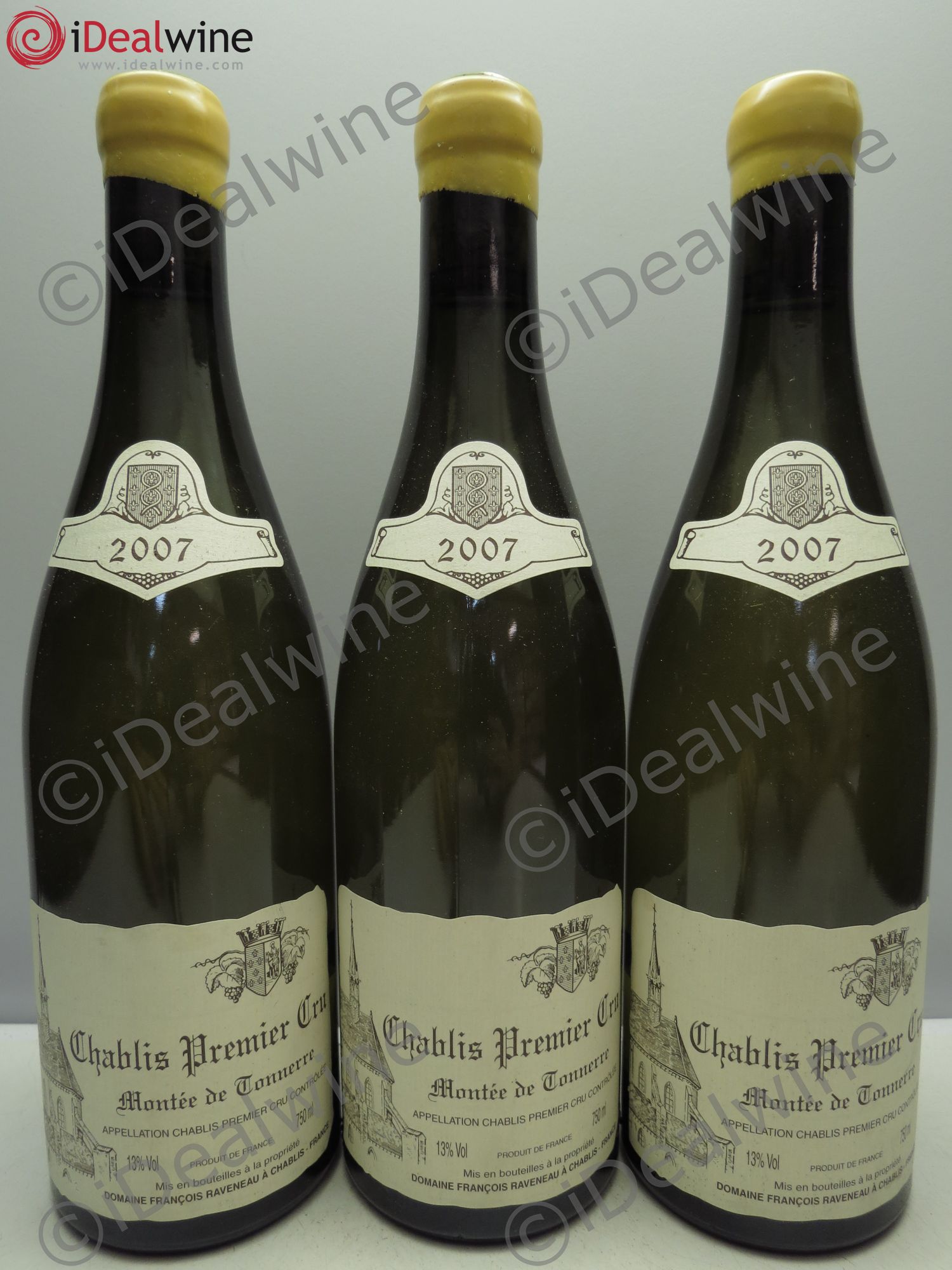 Chablis 1er Cru Montée de Tonnerre Raveneau (Domaine) 2007 - Lot de 3 bouteilles - 0