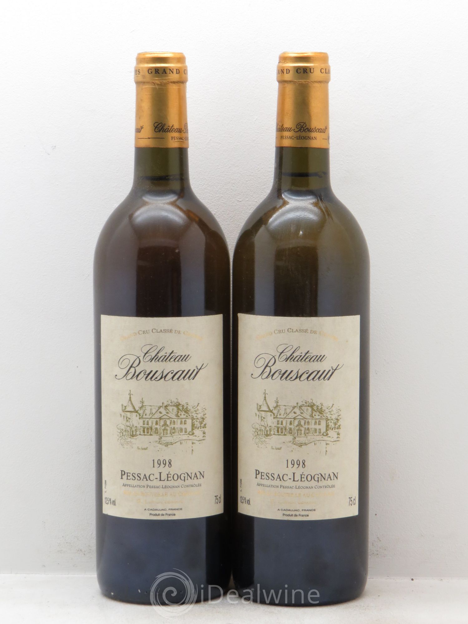 Château Bouscaut Cru Classé de Graves 1998 - Lot de 2 bouteilles - 0