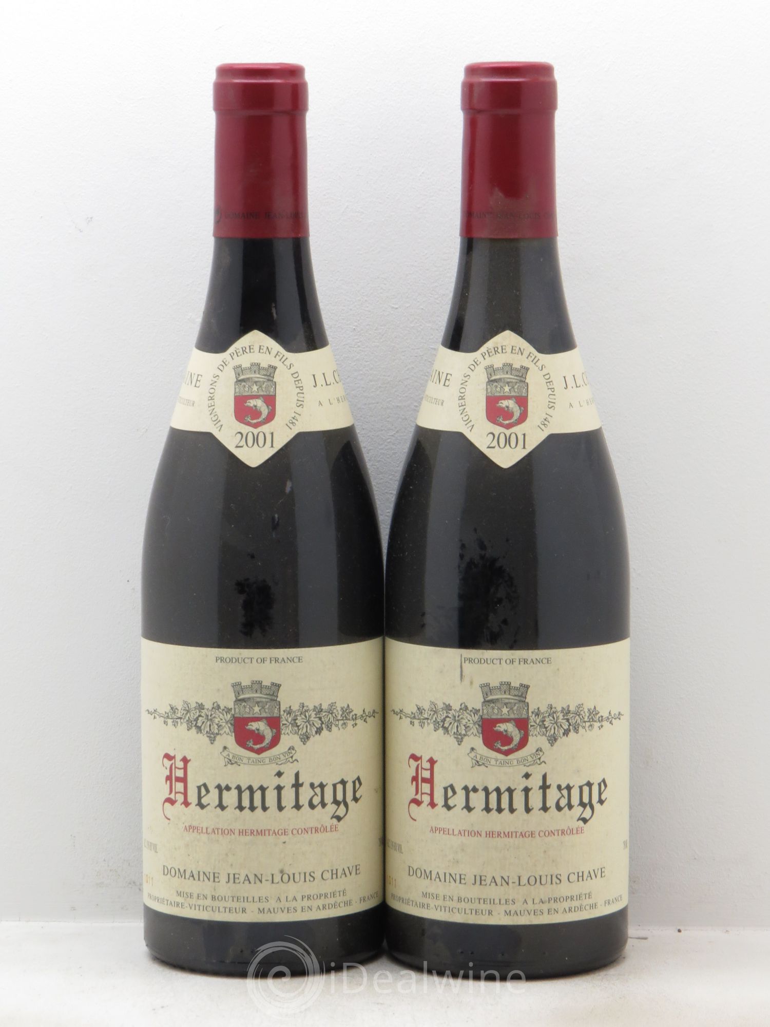 Hermitage Jean-Louis Chave 2001 - Lot de 2 bouteilles - 0