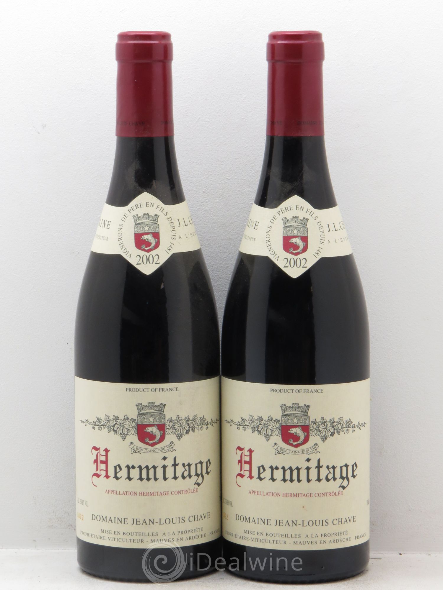 Hermitage Jean-Louis Chave 2002 - Lot de 2 bouteilles - 0