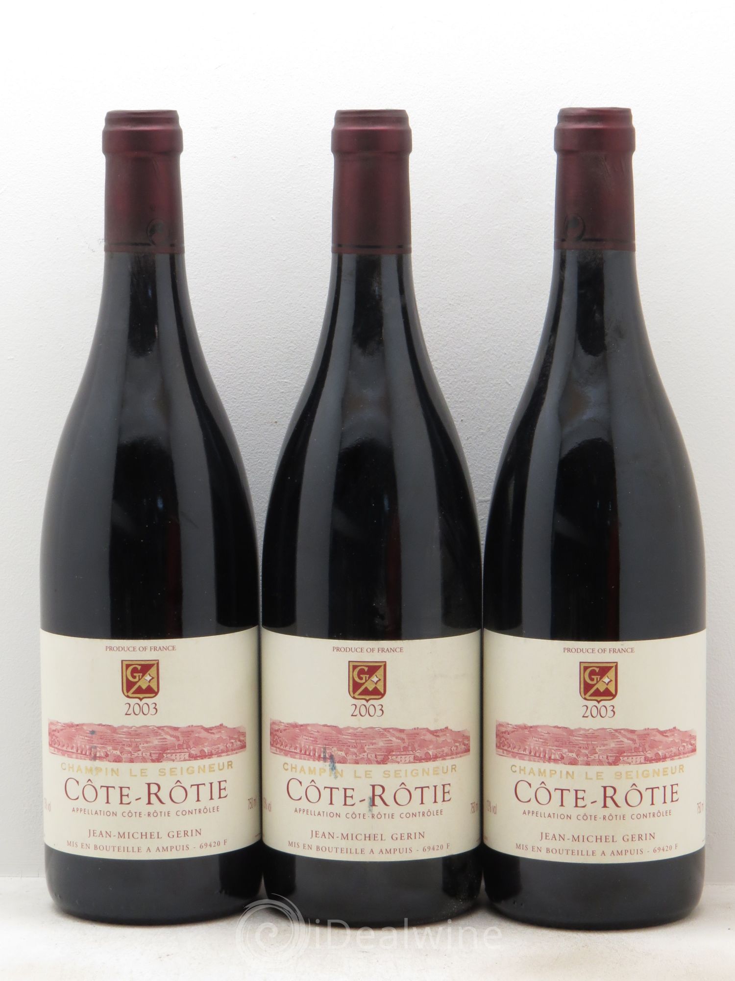 Côte-Rôtie Champin Le Seigneur Jean-Michel Gerin 2003 - Lot de 3 bouteilles - 0