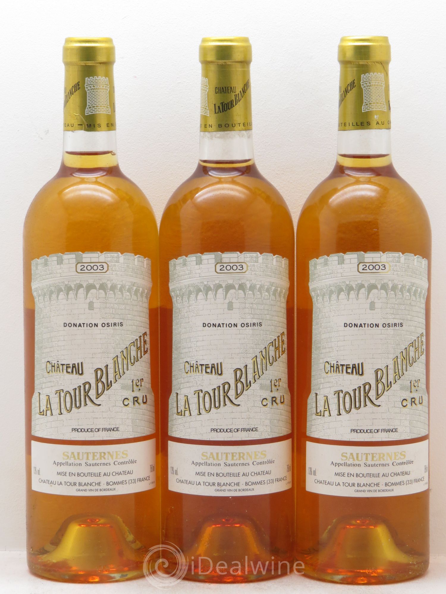 Château la Tour Blanche 1er Grand Cru Classé 2003 - Lotto di 3 bottiglie - 0