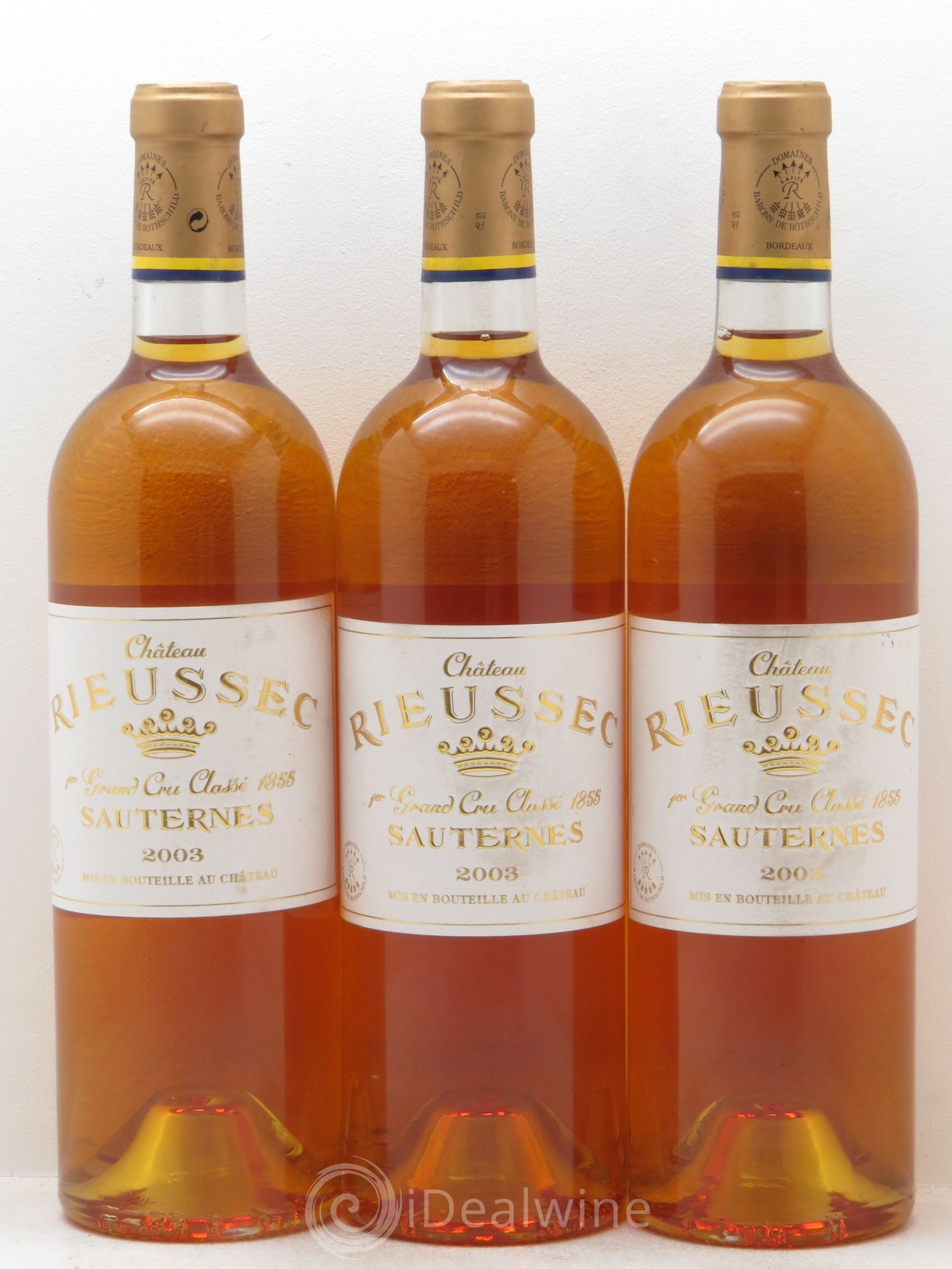 Château Rieussec 1er Grand Cru Classé 2003 - Lotto di 3 bottiglie - 0