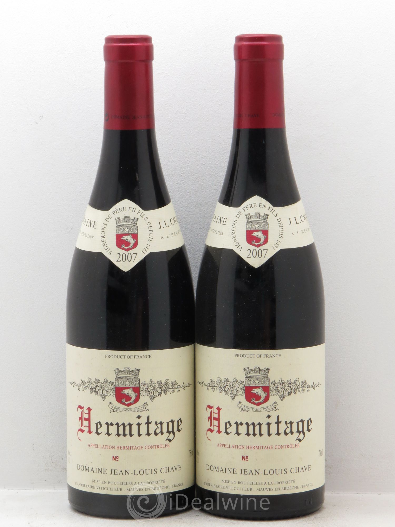 Hermitage Jean-Louis Chave 2007 - Lot de 2 bouteilles - 0