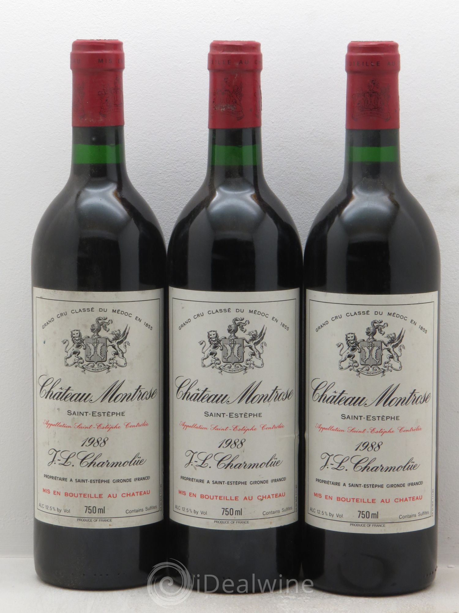 Château Montrose 2ème Grand Cru Classé 1988 - Lot de 3 bouteilles - 0