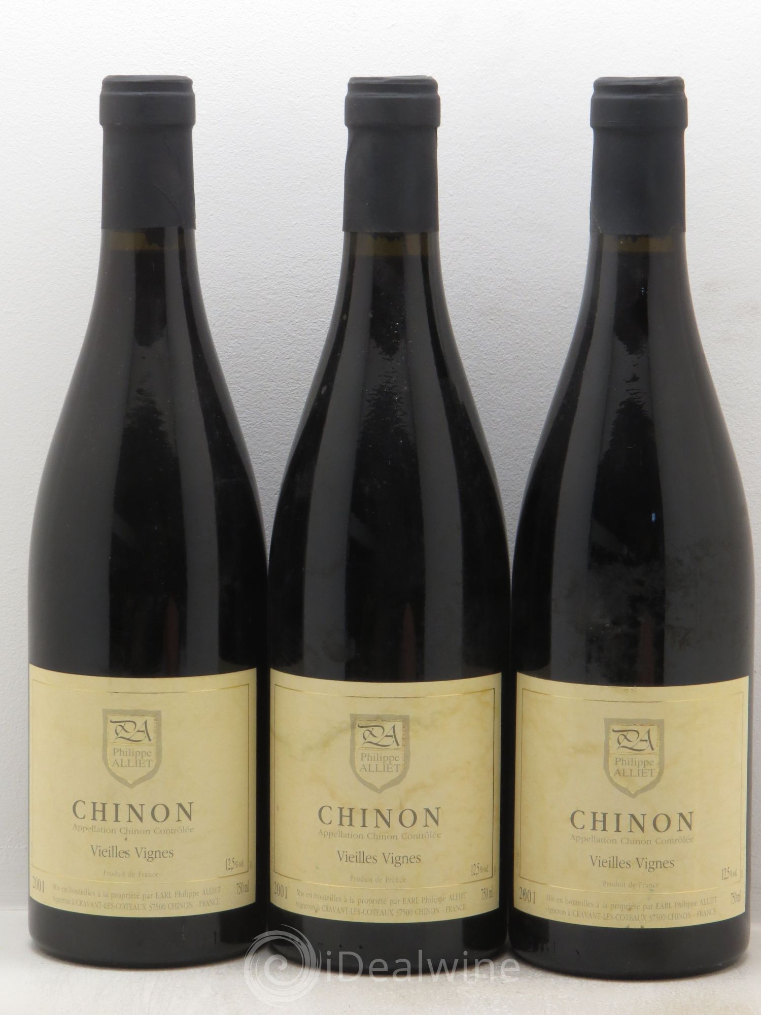 Chinon Vieilles Vignes Philippe Alliet 2001 - Lot de 3 bouteilles - 0