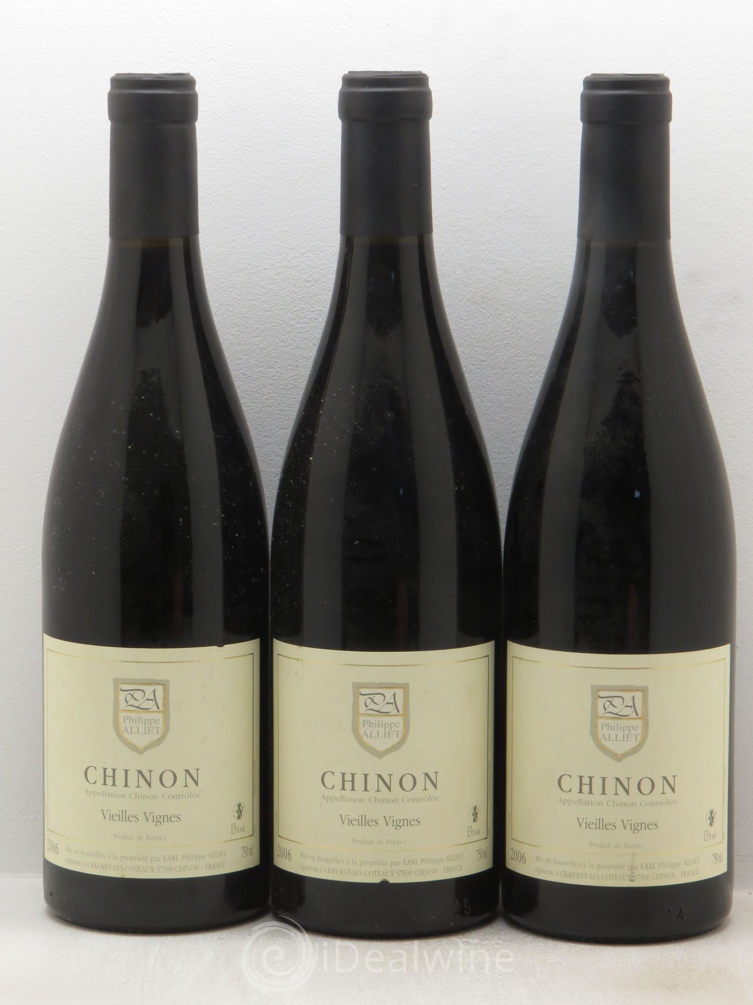 Chinon Vieilles Vignes Philippe Alliet 2006 - Lot de 3 bouteilles - 0