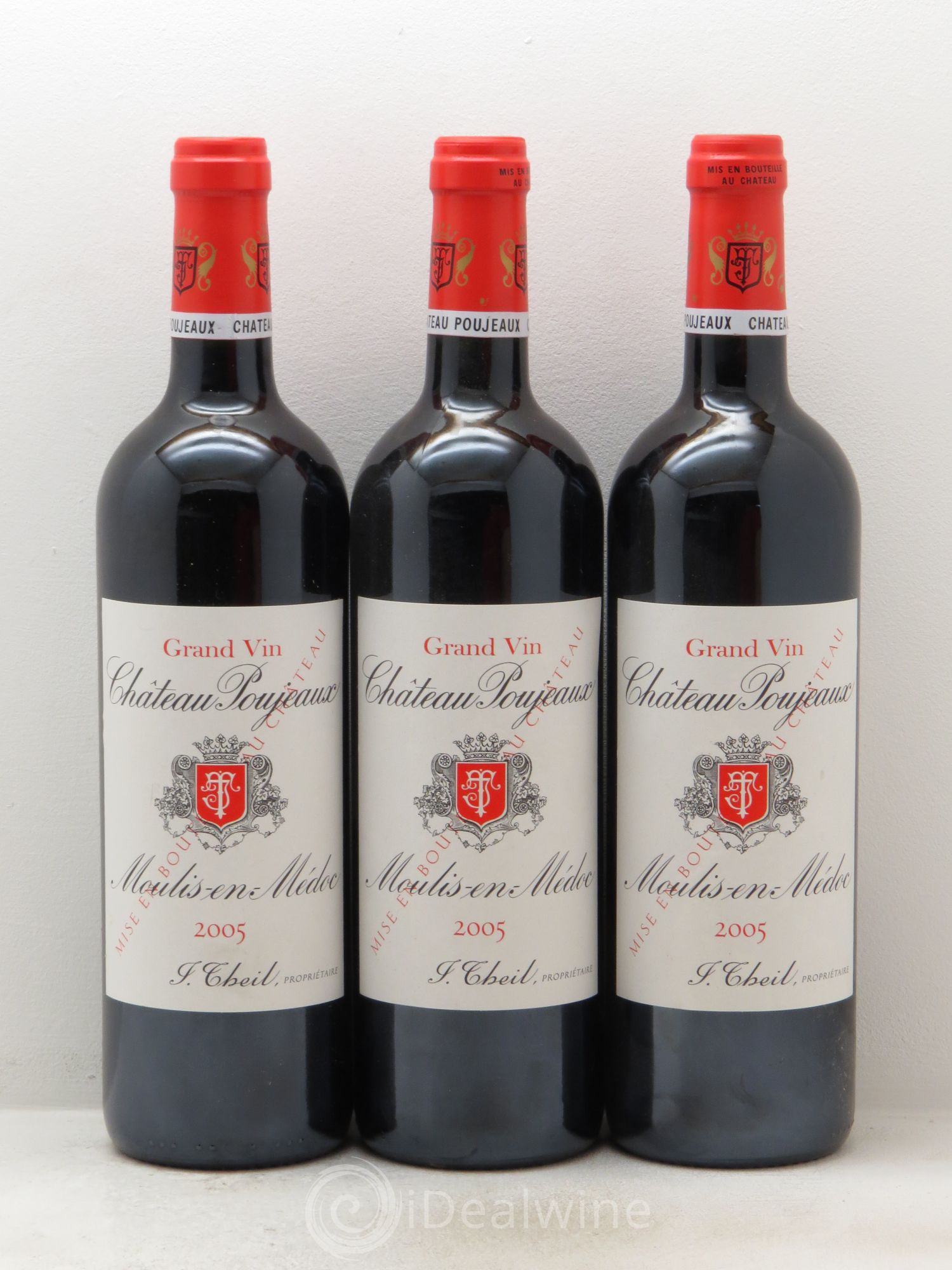 Château Poujeaux 2005 - Lot de 3 bouteilles - 0