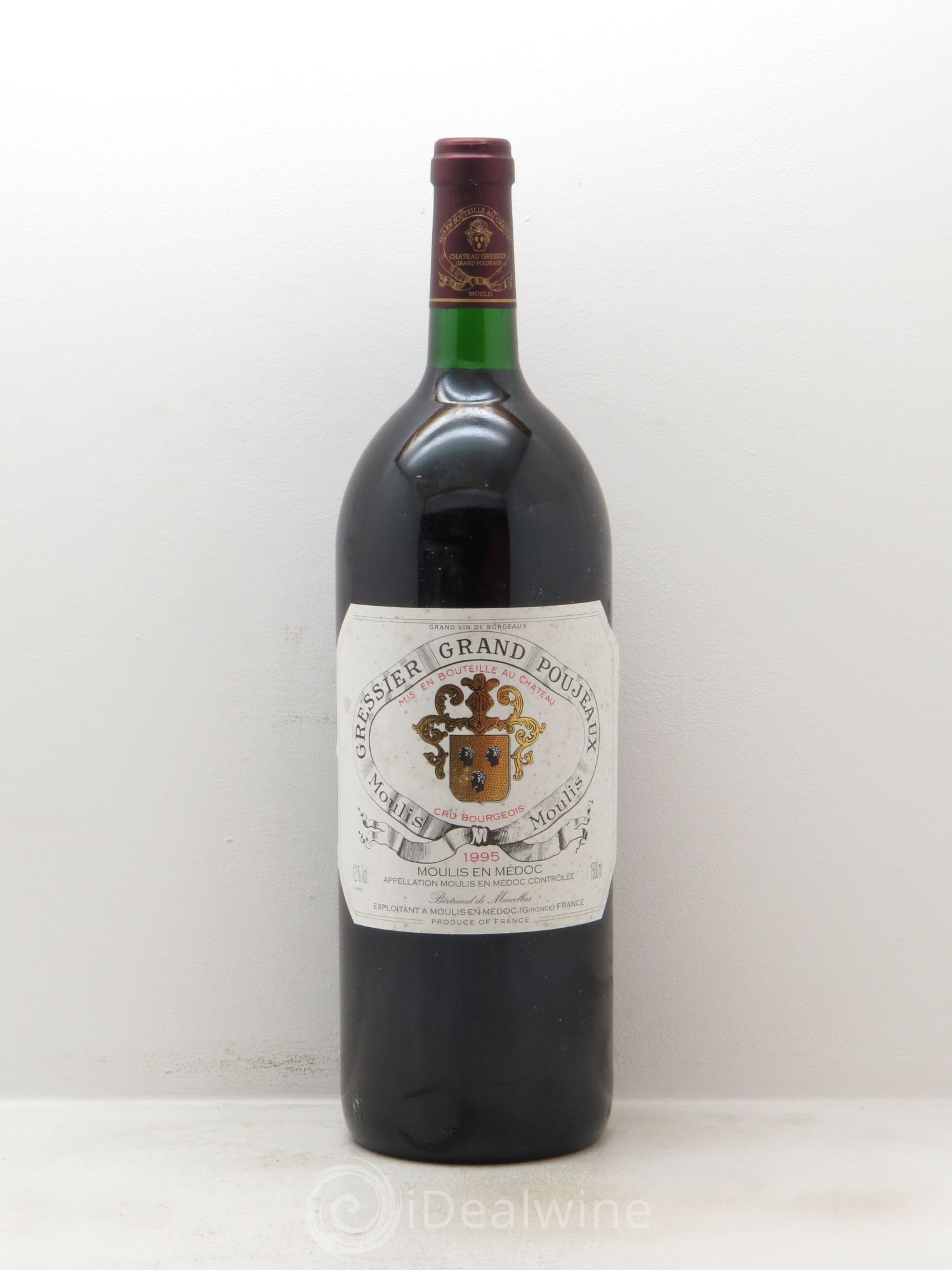 Château Gressier Grand Poujeaux Cru Bourgeois 1995 - Lot de 1 magnum - 0