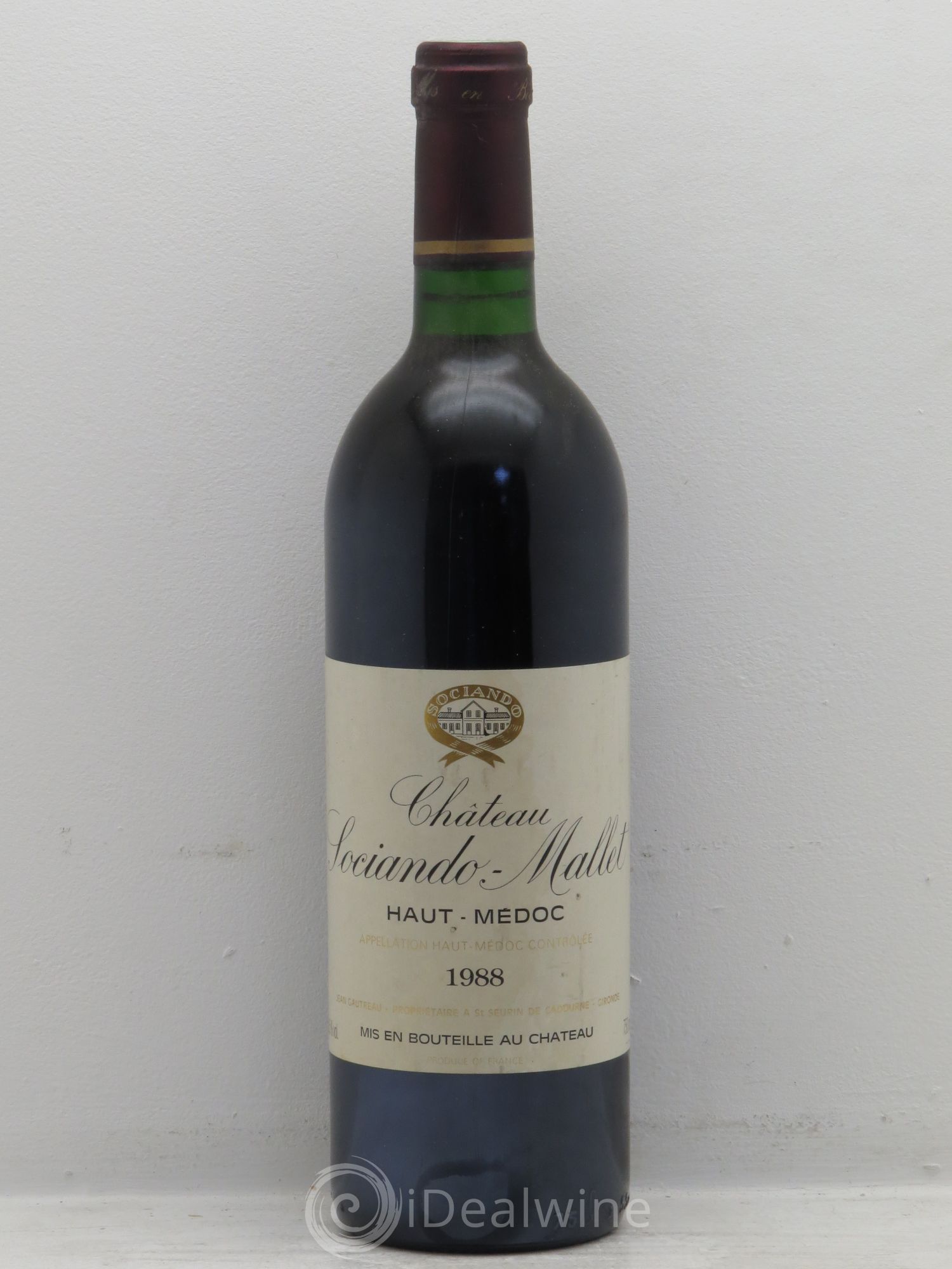 Château Sociando Mallet 1988 - Lot de 1 bouteille - 0