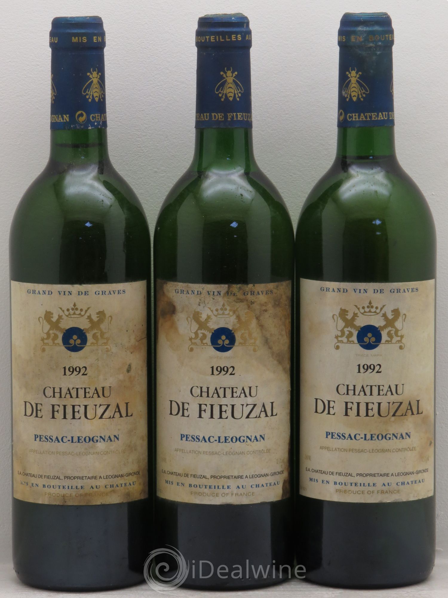 Château de Fieuzal 1992 - Lot de 3 bouteilles - 0
