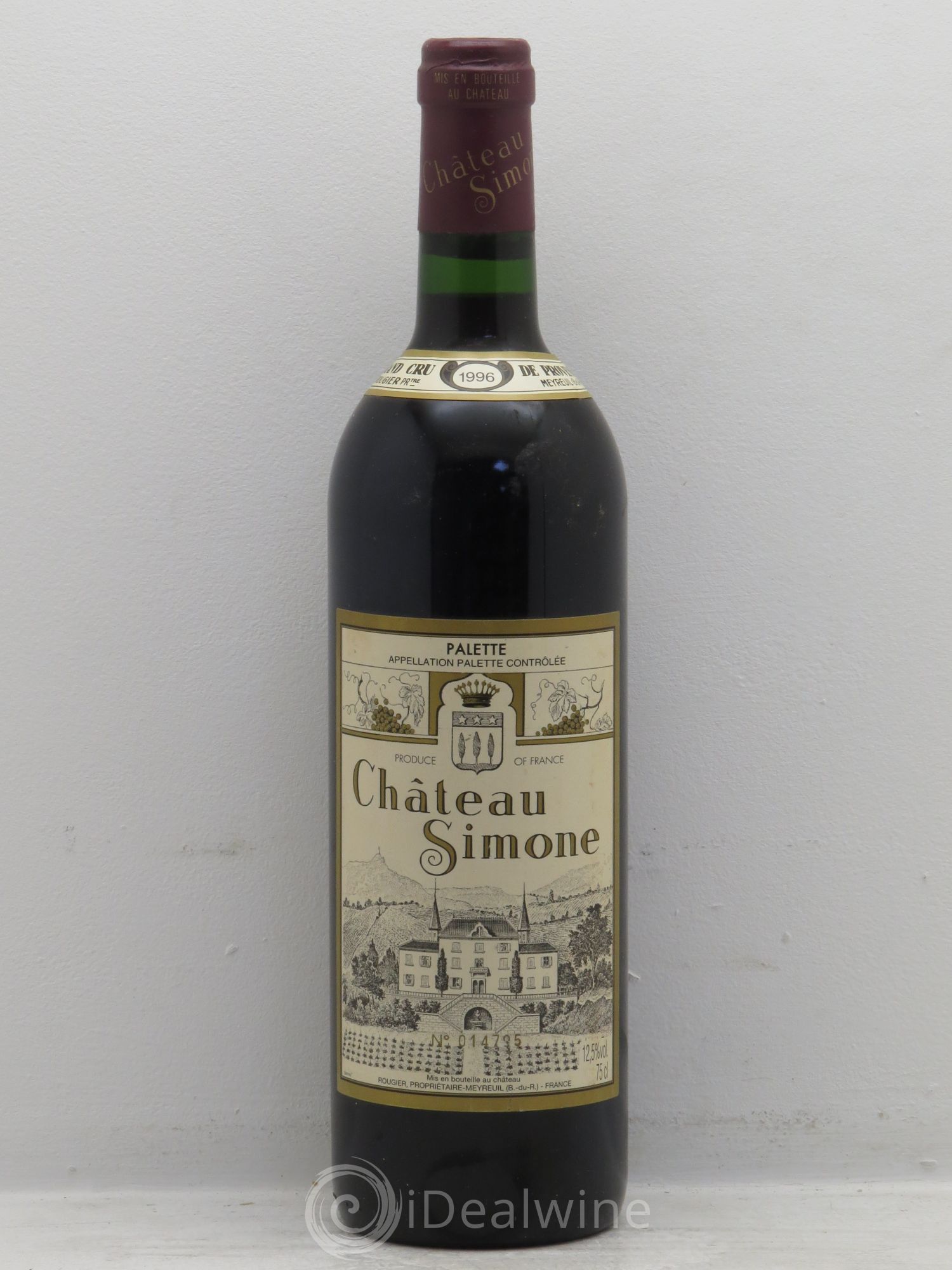 Palette Château Simone Famille Rougier 1996 - Lot de 1 bouteille - 0
