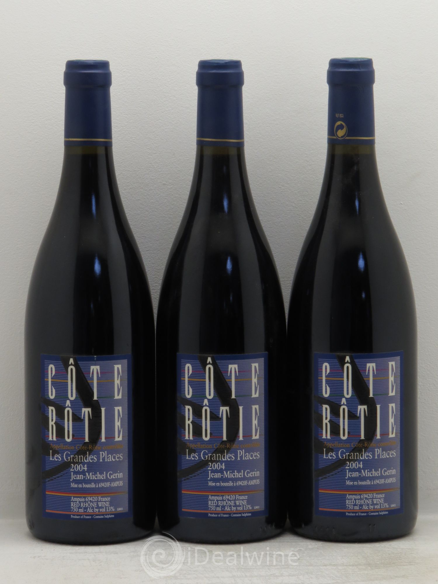 Côte-Rôtie Les Grandes Places Jean-Michel Gerin 2004 - Lot de 3 bouteilles - 0