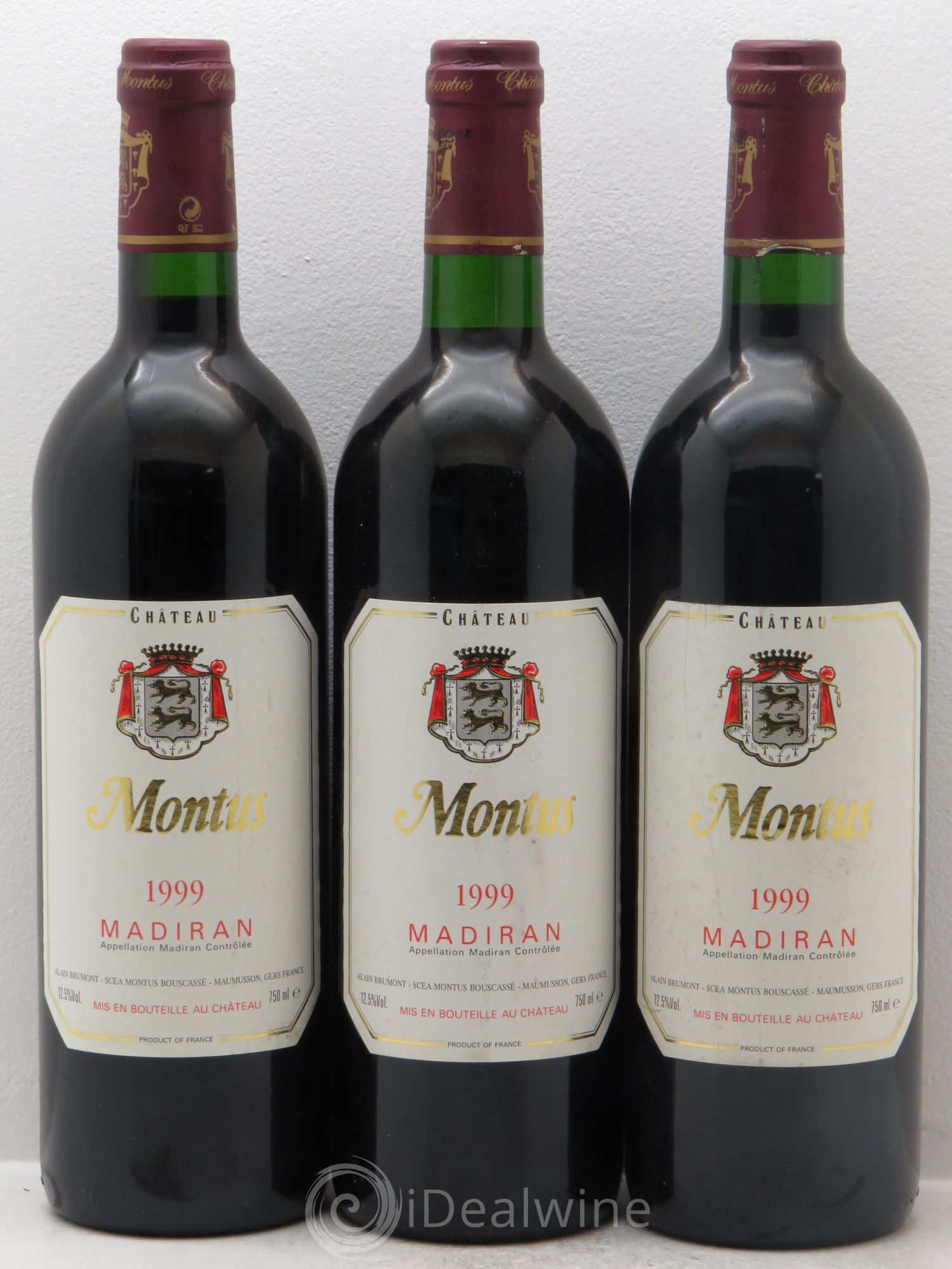 Madiran Château Montus Alain Brumont (sans prix de réserve) 1999 - Lot de 3 bouteilles - 0