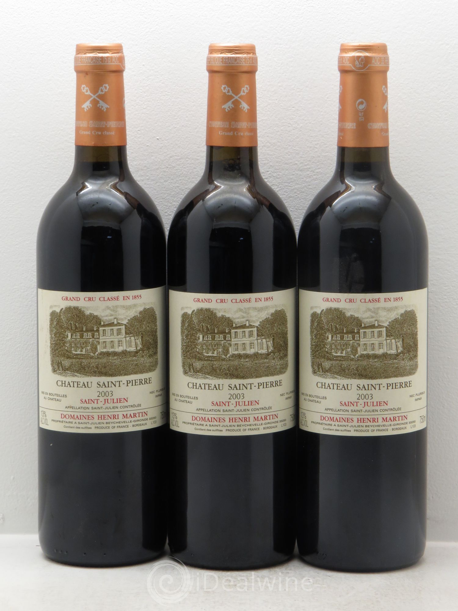 Château Saint-Pierre 2003 - Lot de 3 bouteilles - 0