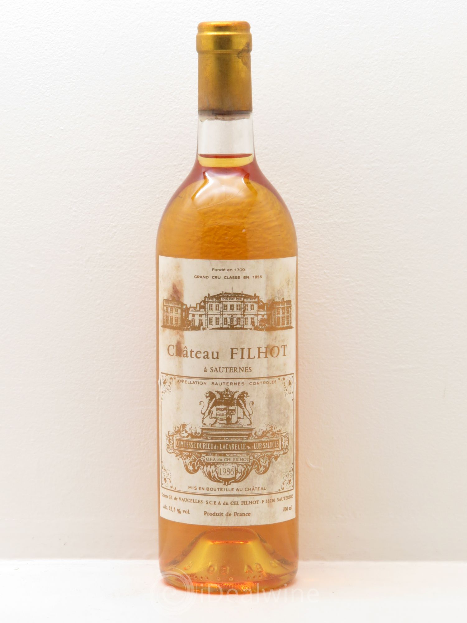 Château Filhot 2ème Grand Cru Classé 1986 - Lotto di 1 bottiglia - 0