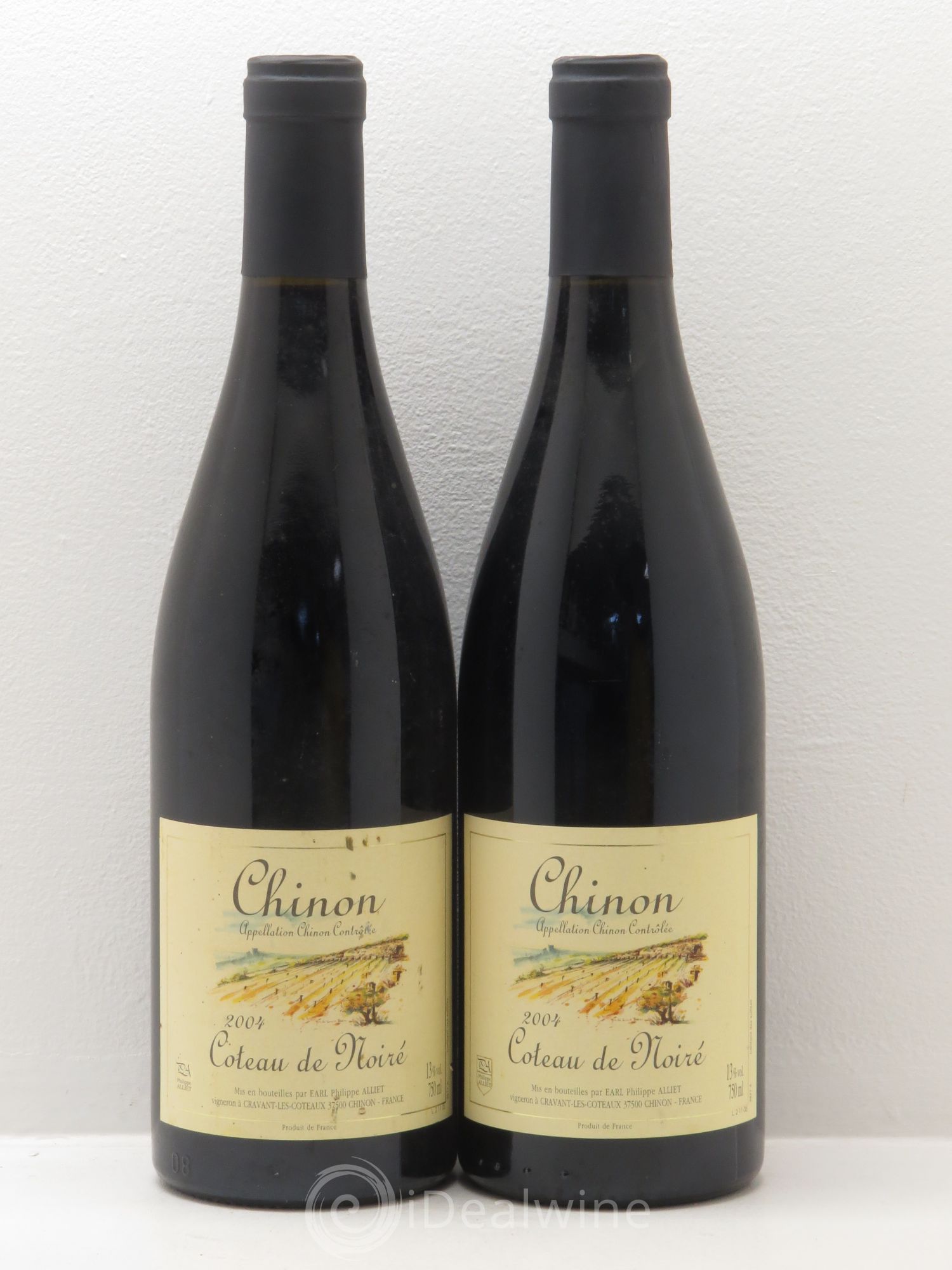 Chinon Coteau de Noiré Philippe Alliet 2004 - Lot de 2 bouteilles - 0