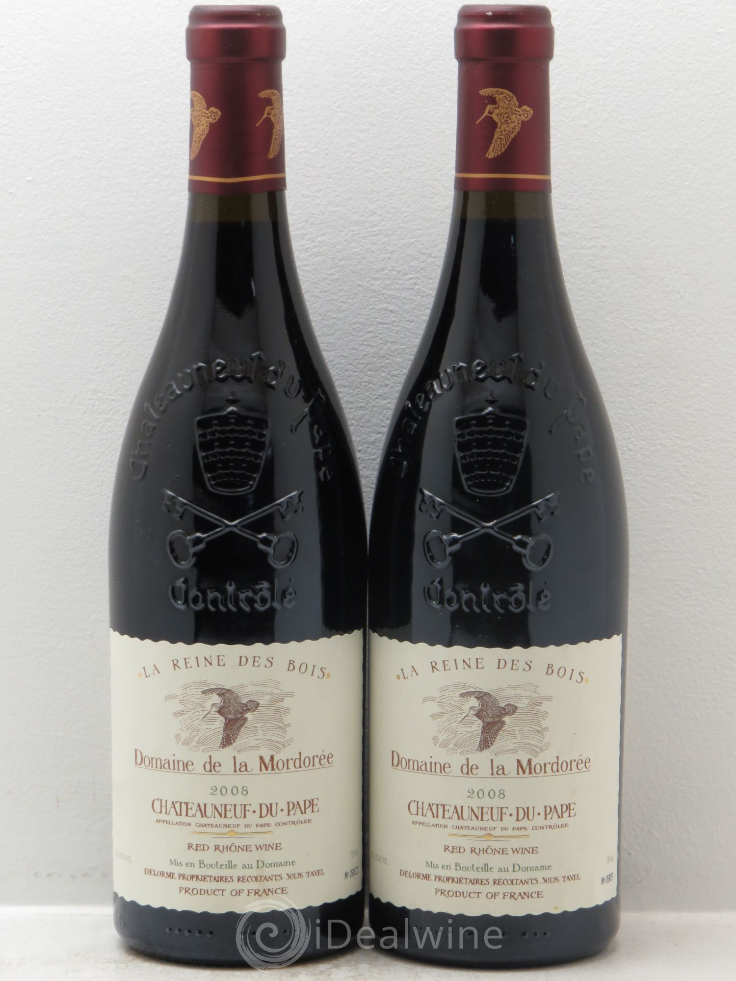 Châteauneuf-du-Pape Cuvée de la Reine des Bois La Mordorée (Domaine de) (sans prix de réserve) 2008 - Lot de 2 bouteilles - 0