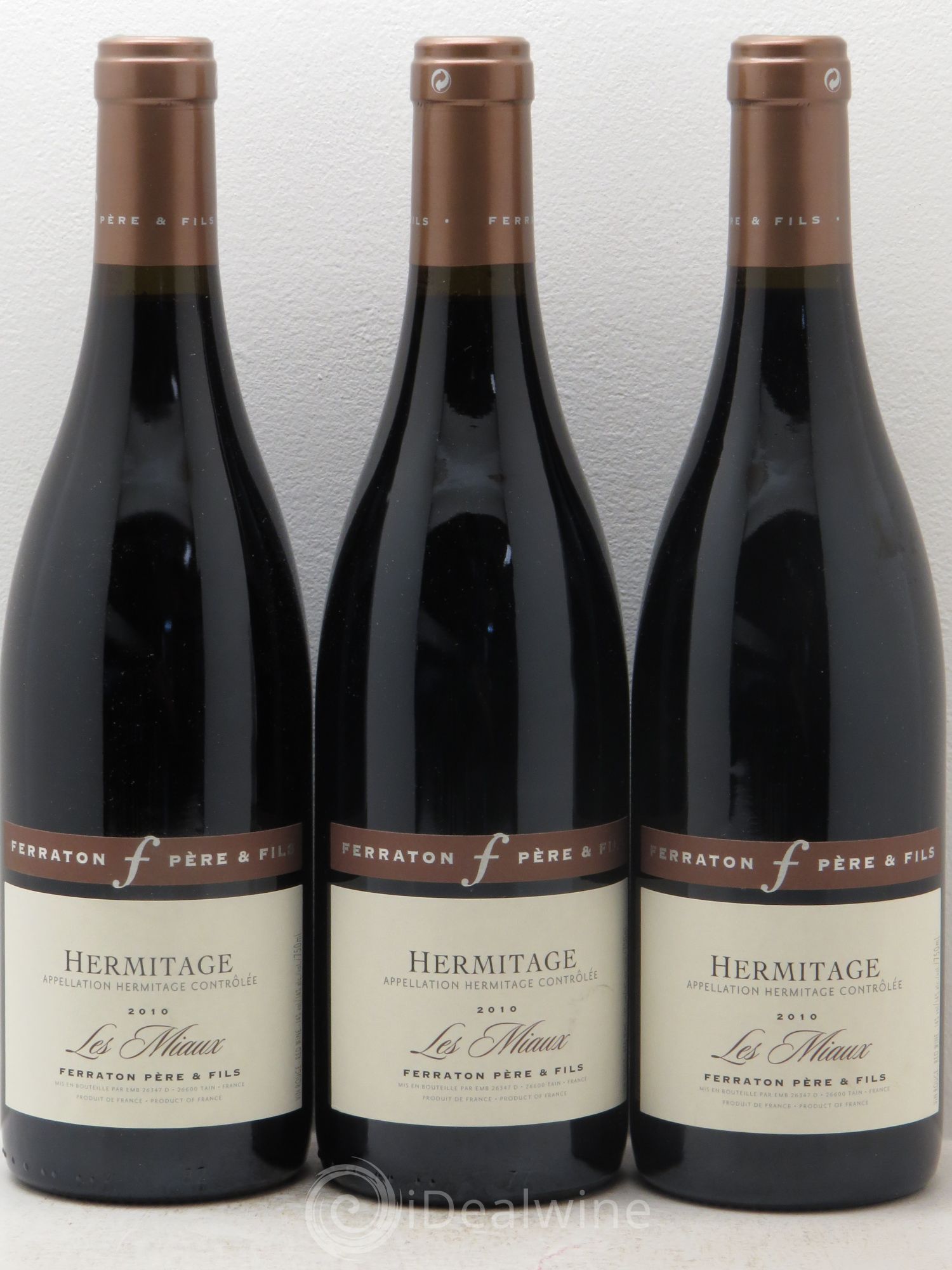 Hermitage Les Miaux Ferraton Père et Fils (Domaine) 2010 - Lot de 3 bouteilles - 0