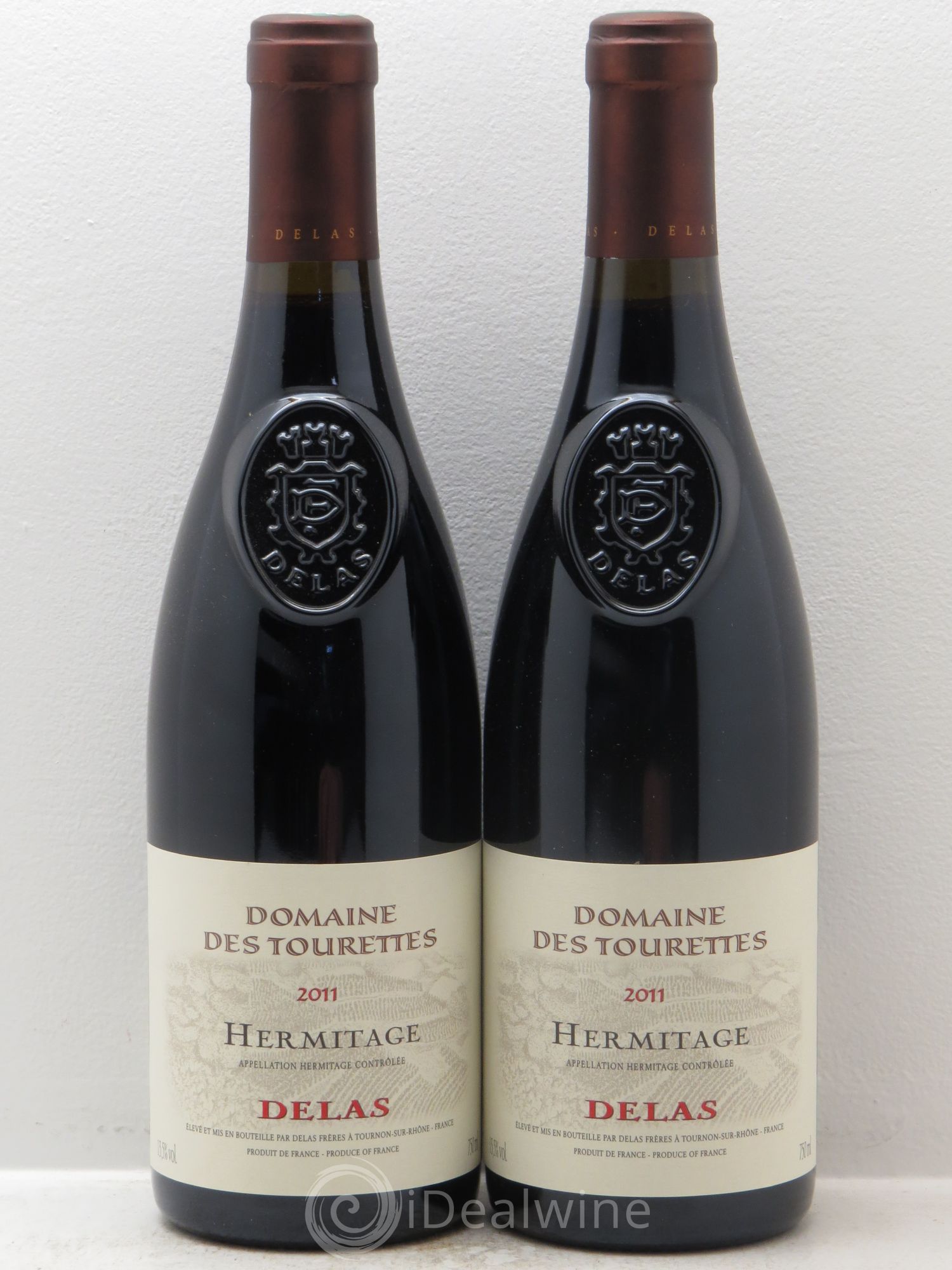 Hermitage Domaine des Tourettes Delas Frères (sans prix de réserve) 2011 - Lot de 2 bouteilles - 0