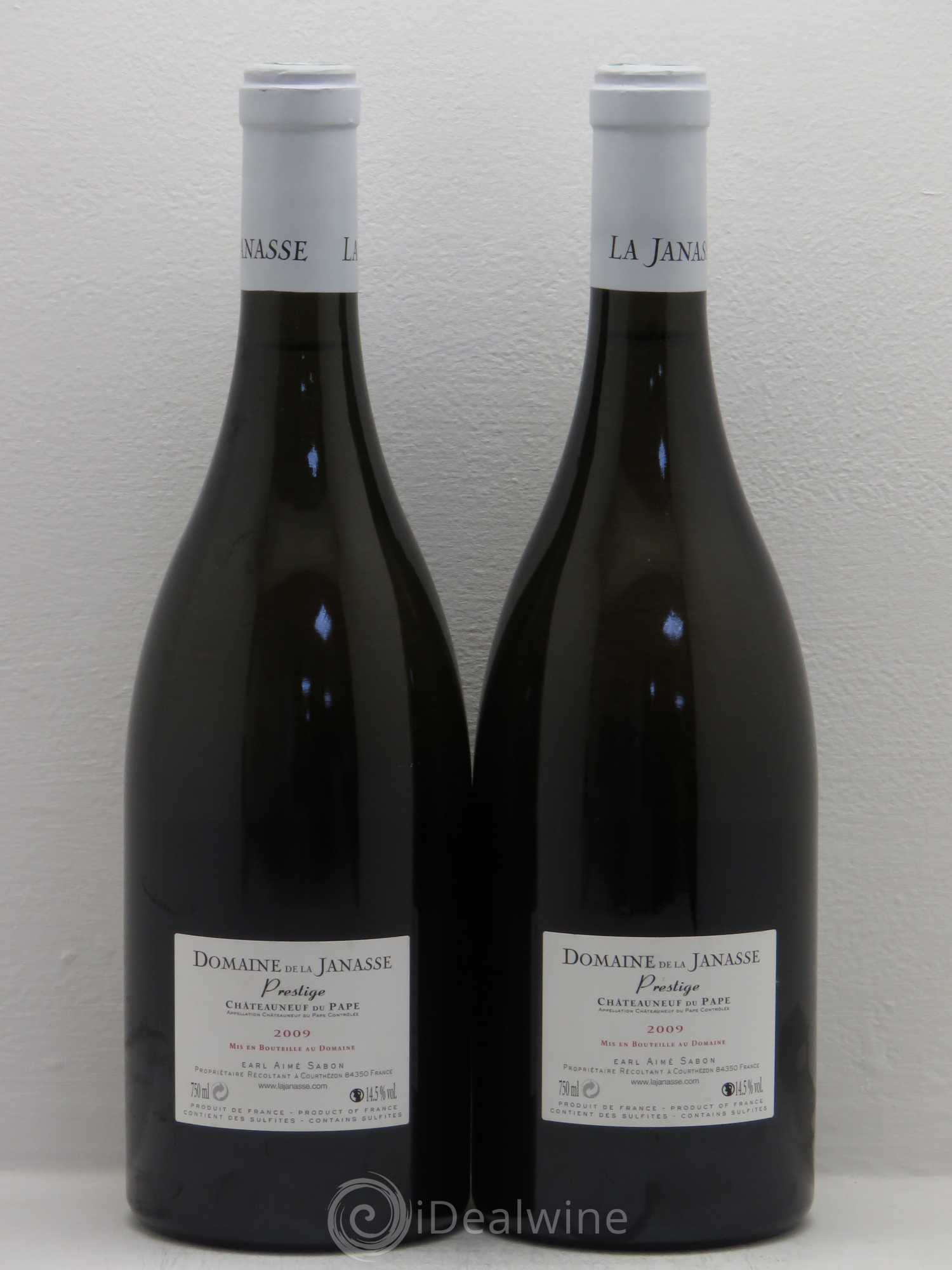 Châteauneuf-du-Pape La Janasse (Domaine de) Cuvée Prestige (sans prix de réserve) 2009 - Posten von 2 Flaschen - 1