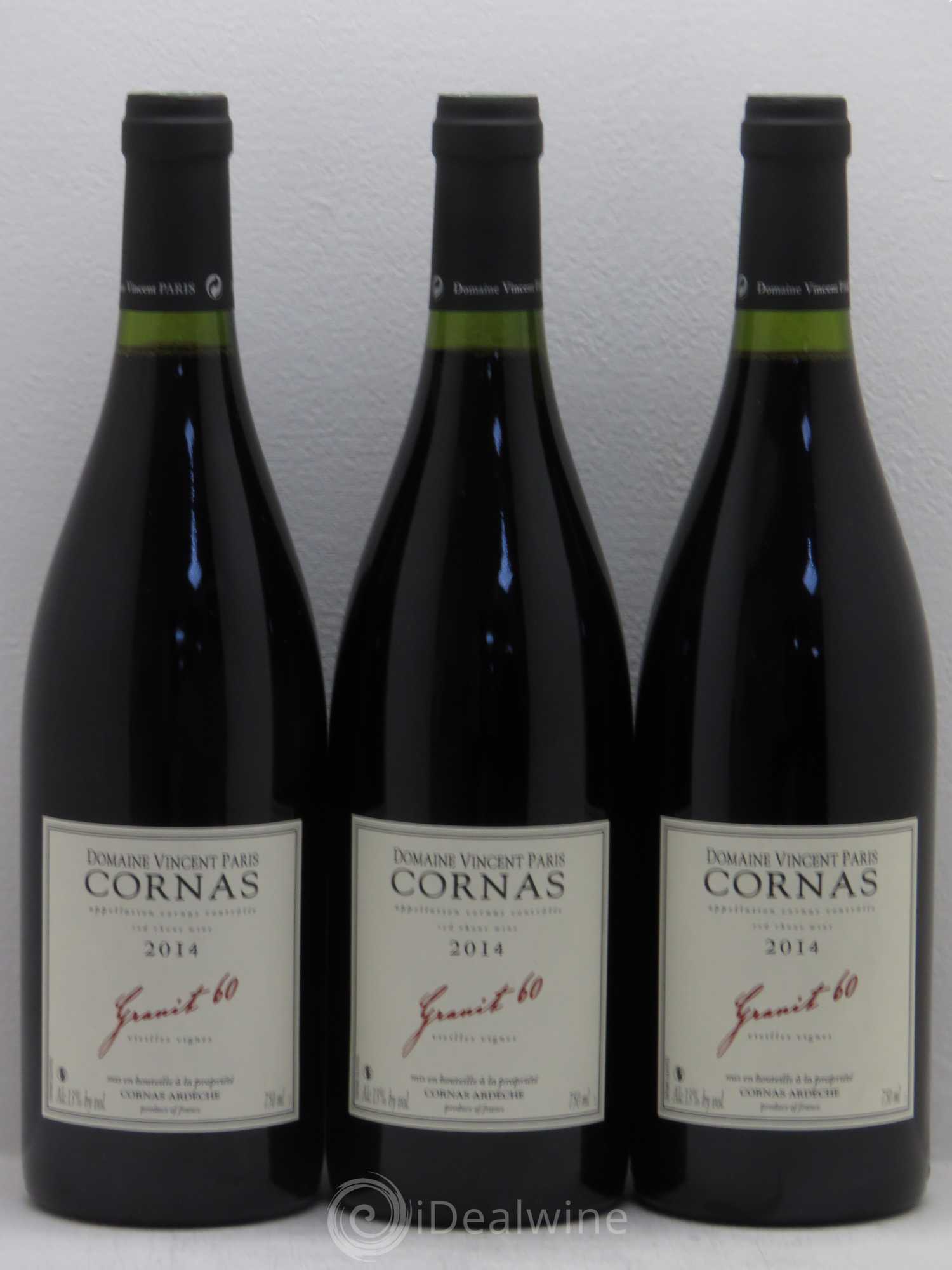 Cornas Granit 60 Vieilles Vignes Vincent Paris (sans prix de réserve) 2014 - Lot de 3 bouteilles - 0