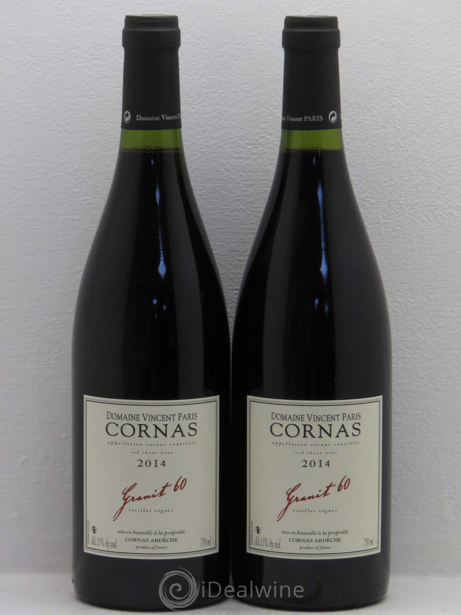 Cornas Granit 60 Vieilles Vignes Vincent Paris (sans prix de réserve) 2014 - Lot de 2 bouteilles - 0