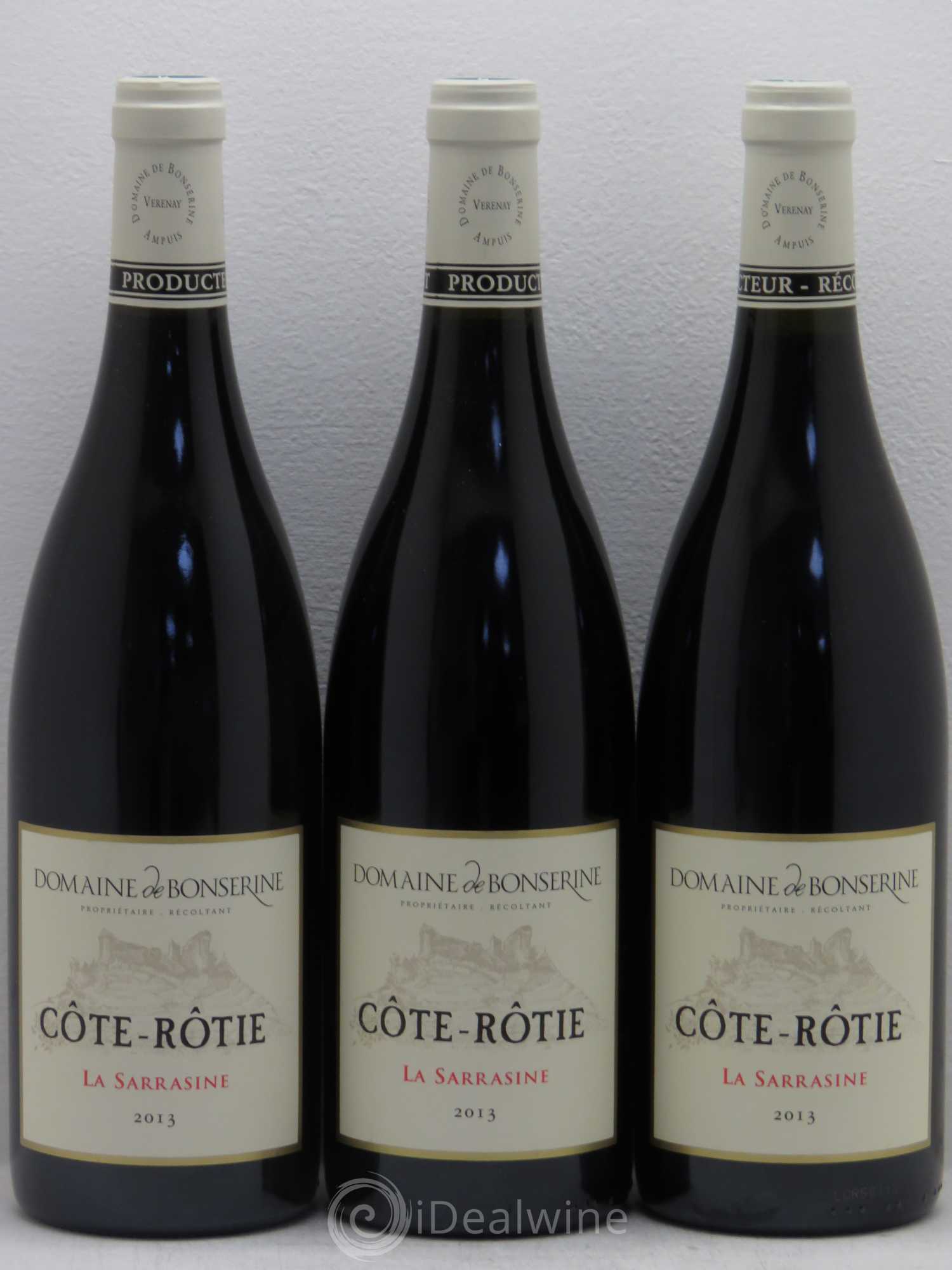 Côte-Rôtie La Sarrasine Bonserine (Domaine de) (sans prix de réserve) 2013 - Lot de 3 bouteilles - 0