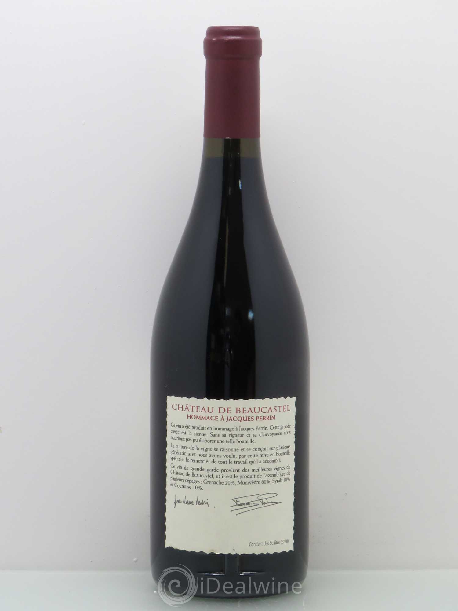 Châteauneuf-du-Pape Château de Beaucastel Hommage à Jacques Perrin Famille Perrin 2001 - Lot de 1 bouteille - 1