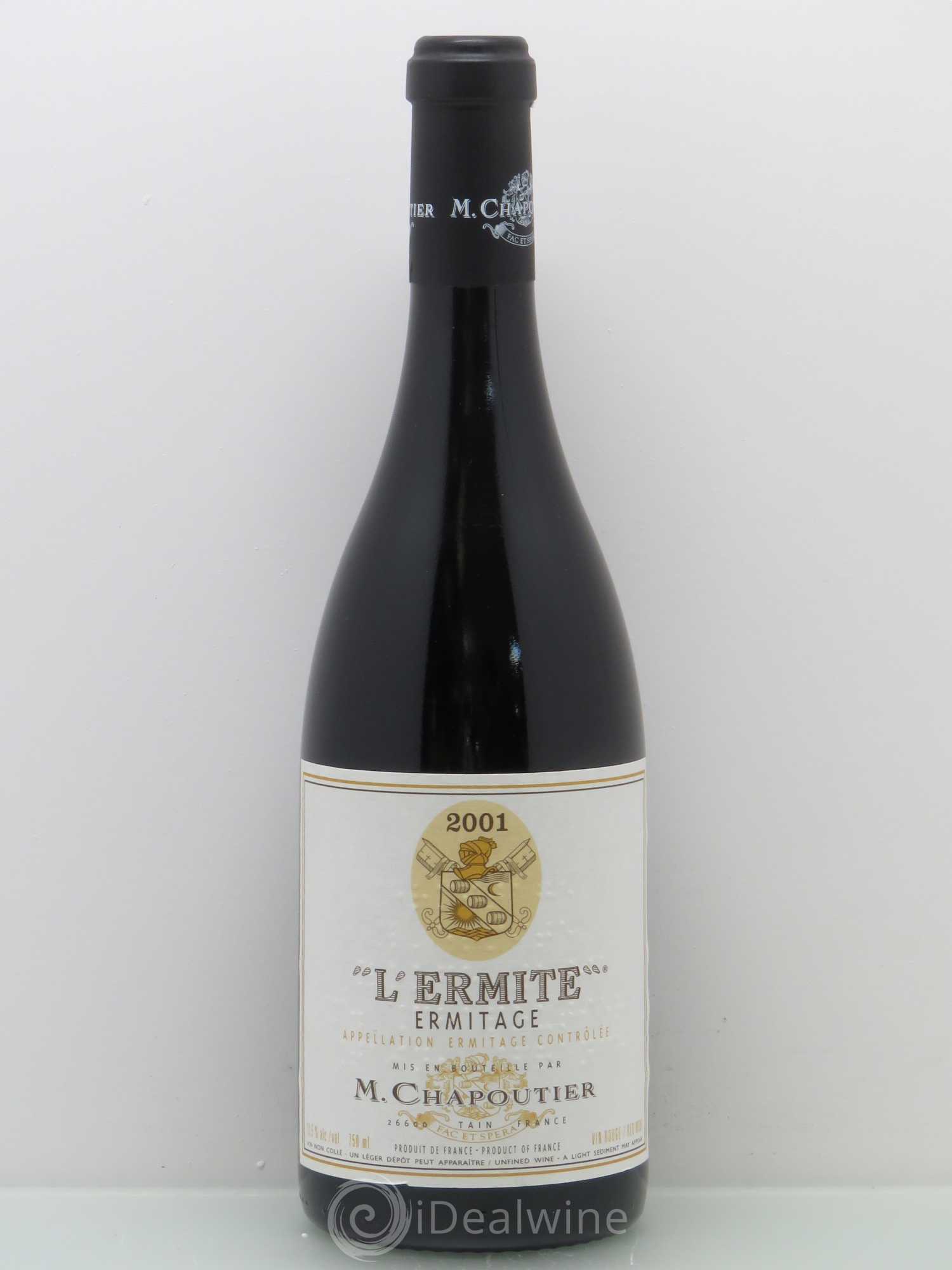 Hermitage Ermitage l'Ermite Chapoutier 2001 - Lot de 1 bouteille - 0