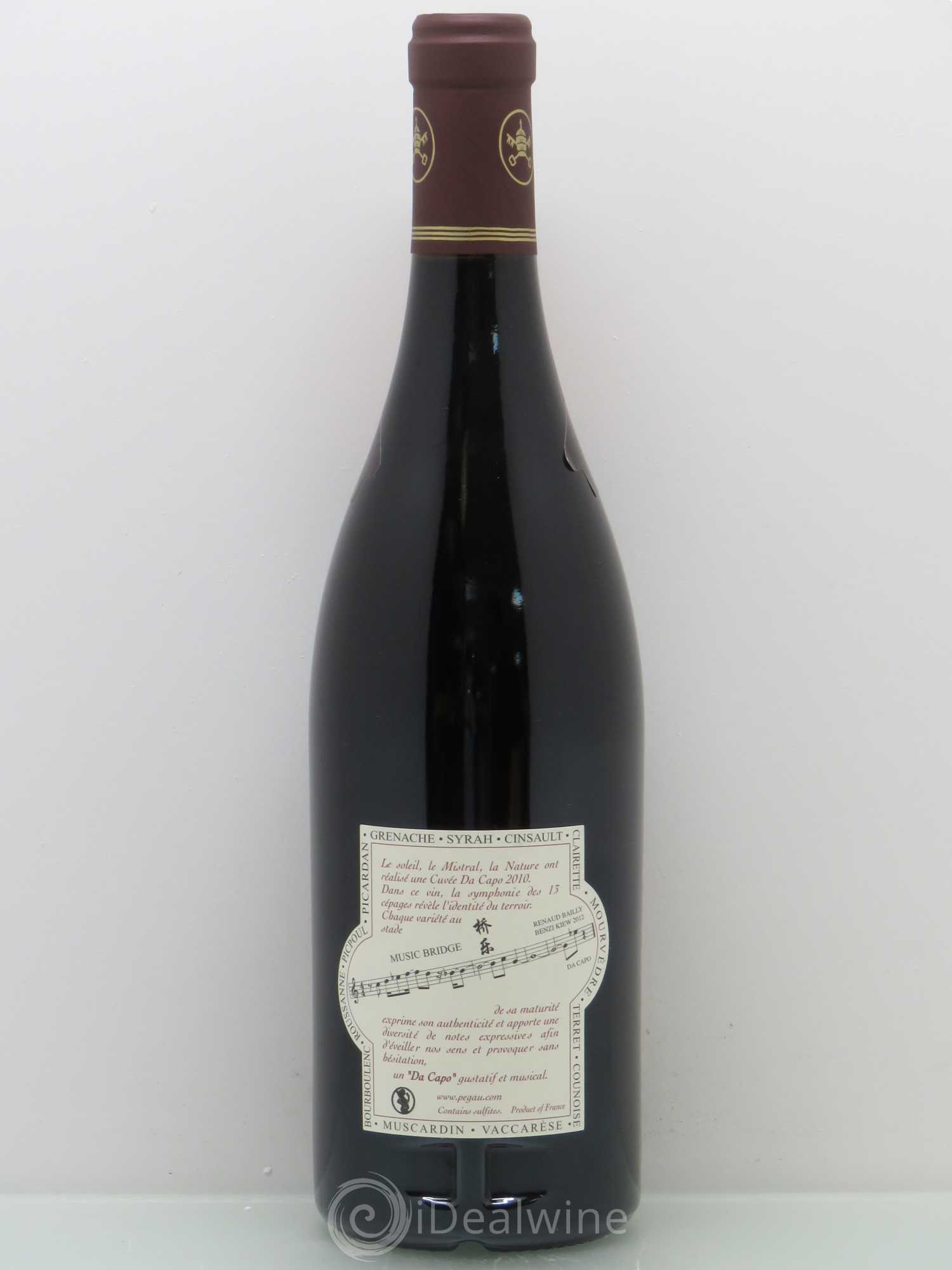 Châteauneuf-du-Pape Domaine du Pégau Cuvée Da Capo Paul et Laurence Féraud 2010 - Lot de 1 bouteille - 1