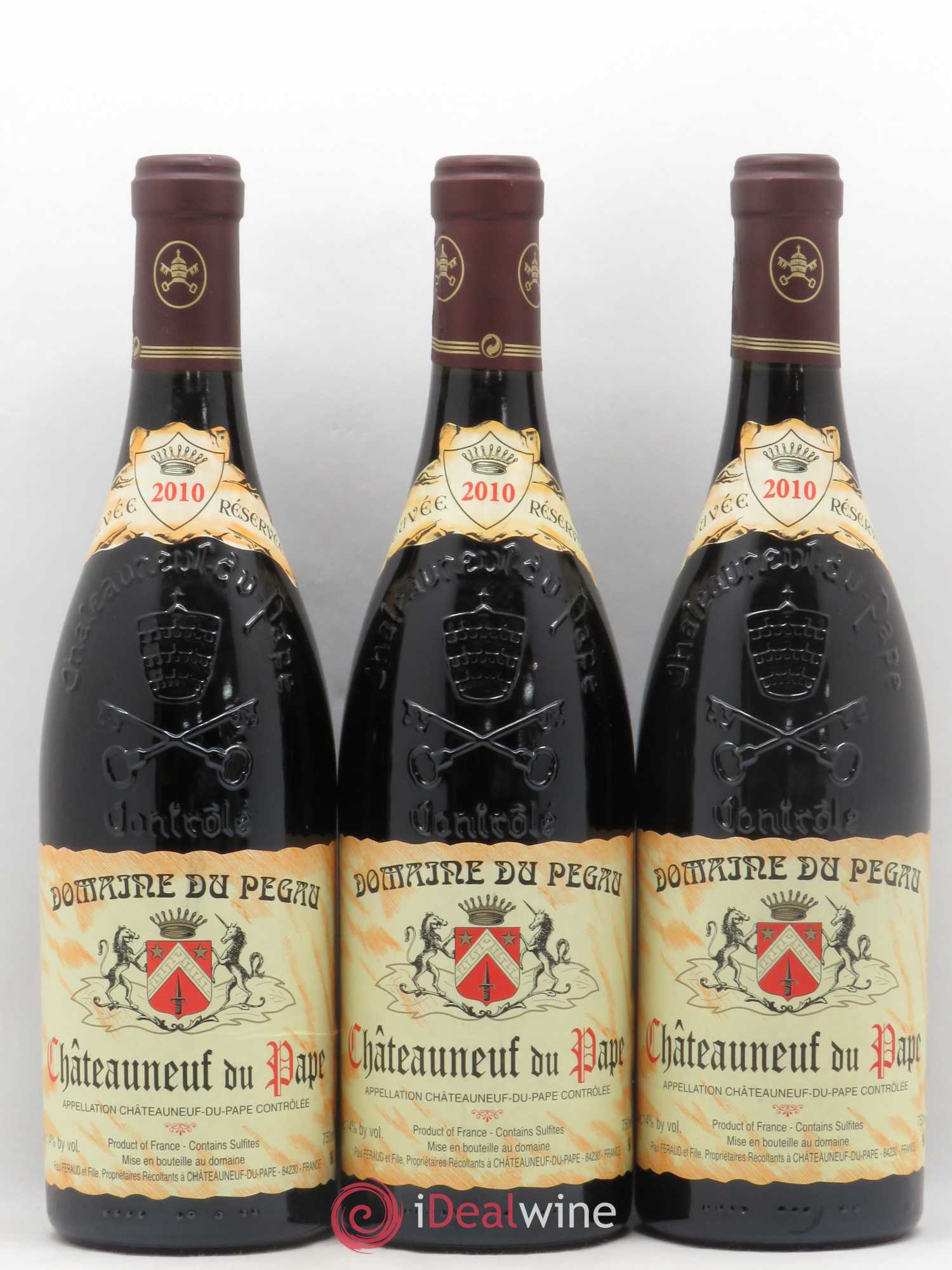 Châteauneuf-du-Pape Domaine du Pégau Cuvée Réservée Paul et Laurence Féraud 2010 - Lot de 3 bouteilles - 0