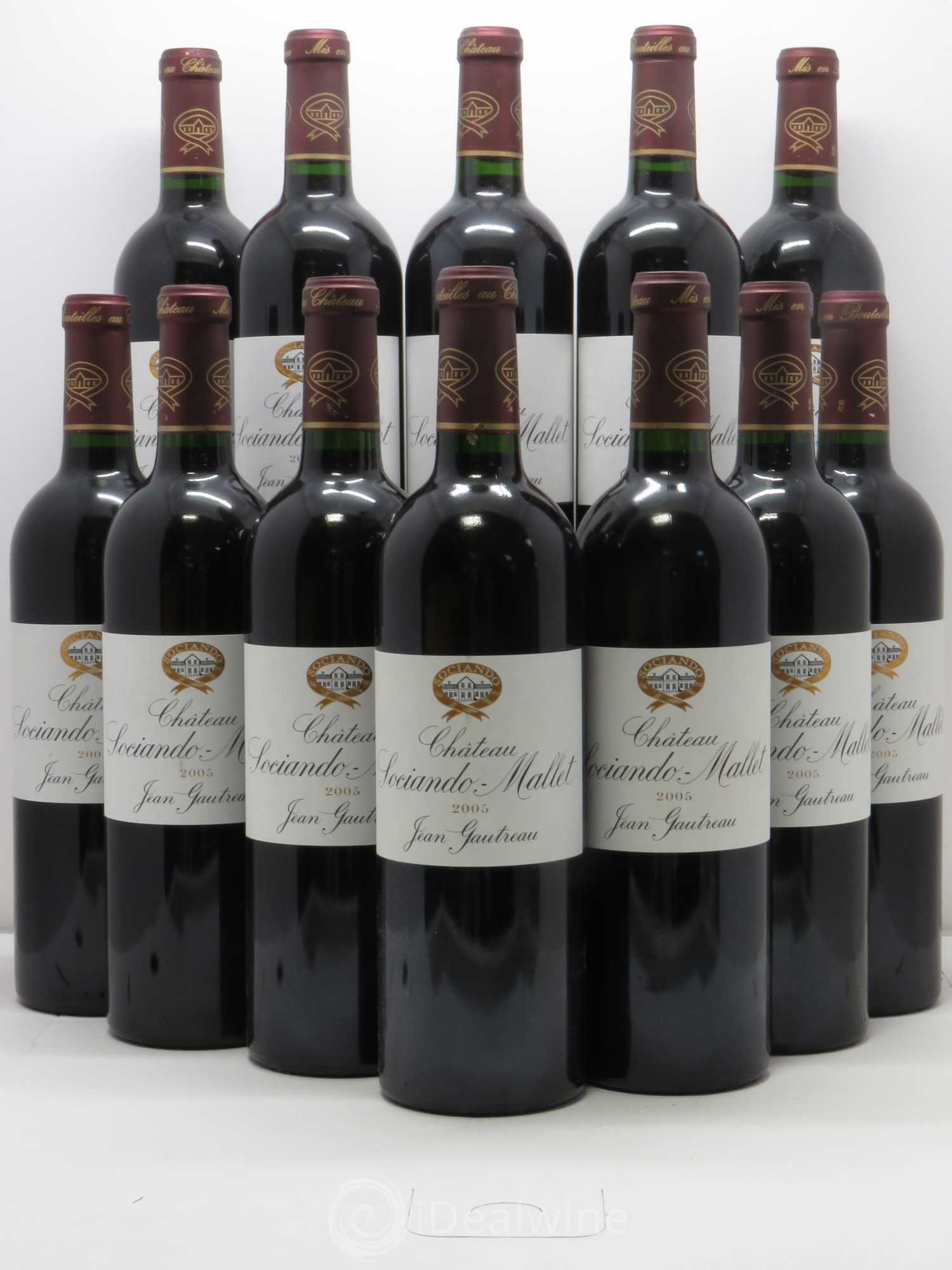 Château Sociando Mallet 2005 - Lot de 12 bouteilles - 0