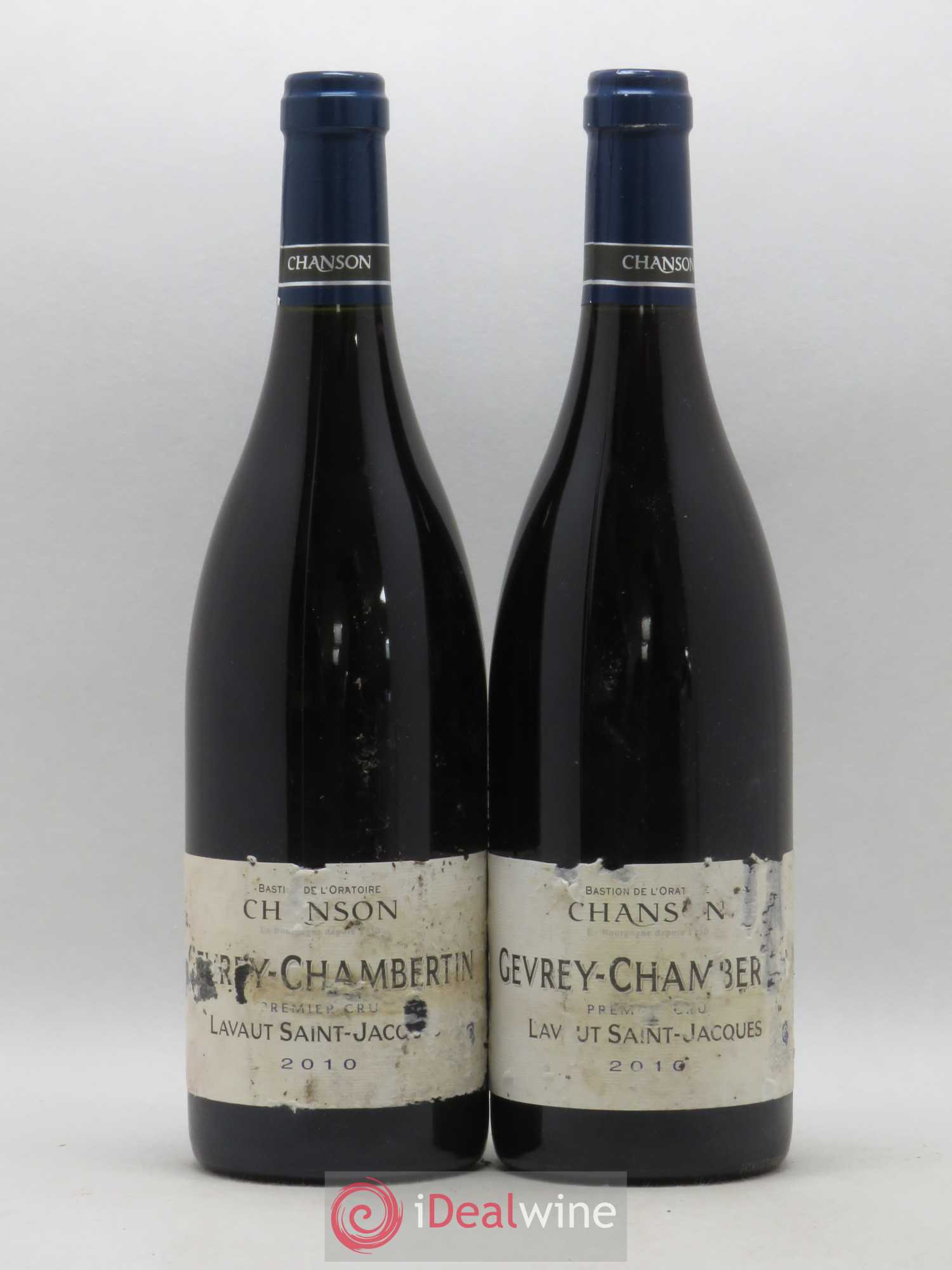 Gevrey-Chambertin 1er Cru Lavaut Saint Jacques Chanson (sans prix de réserve) 2010 - Posten von 2 Flaschen - 0