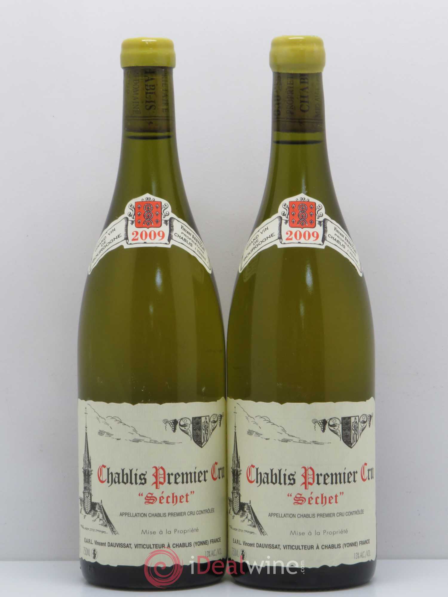 Chablis 1er Cru Séchet Vincent Dauvissat (Domaine) 2009 - Lot de 2 bouteilles - 0