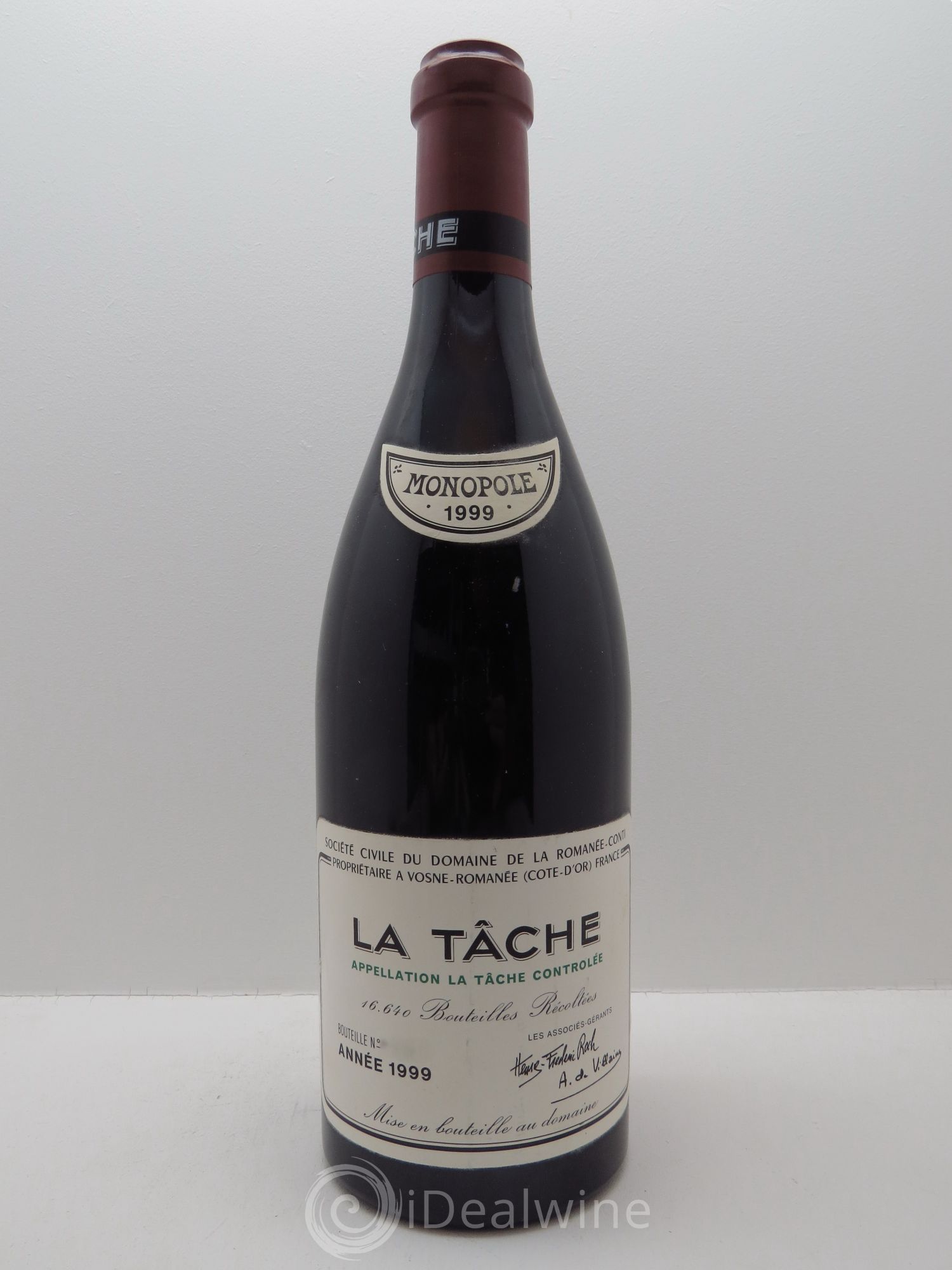 La Tâche Grand Cru Domaine de la Romanée-Conti 1999 - Lot de 1 bouteille - 0