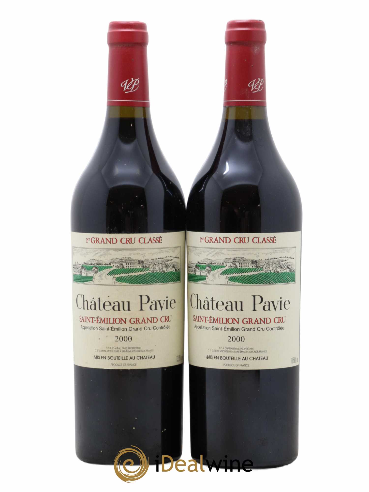 Château Pavie 1er Grand Cru Classé A 2000 - Lot de 2 bouteilles - 0