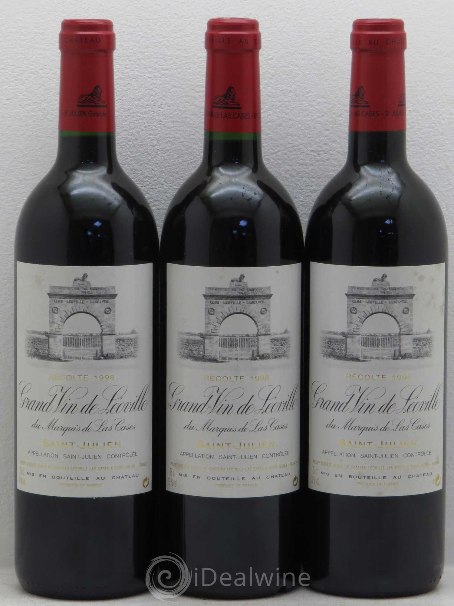 Château Léoville Las Cases 2ème Grand Cru Classé 1998 - Lot de 12 bouteilles - 1