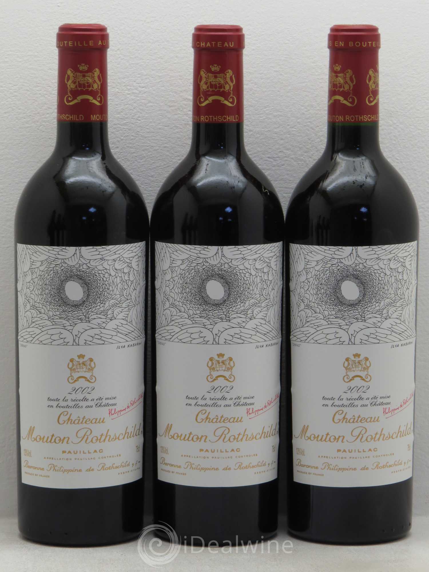 Château Mouton Rothschild 1er Grand Cru Classé 2002 - Lot de 6 bouteilles - 1