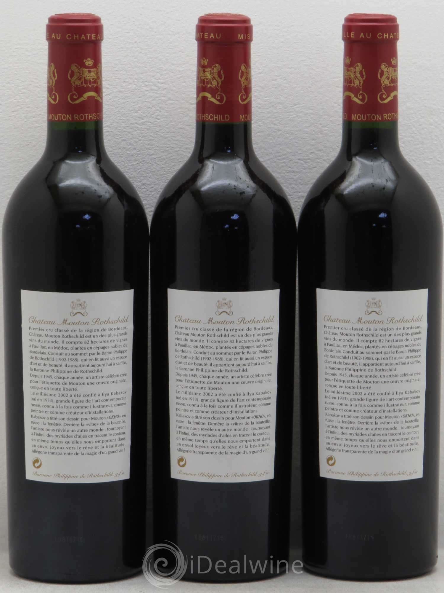 Château Mouton Rothschild 1er Grand Cru Classé 2002 - Lot de 6 bouteilles - 4