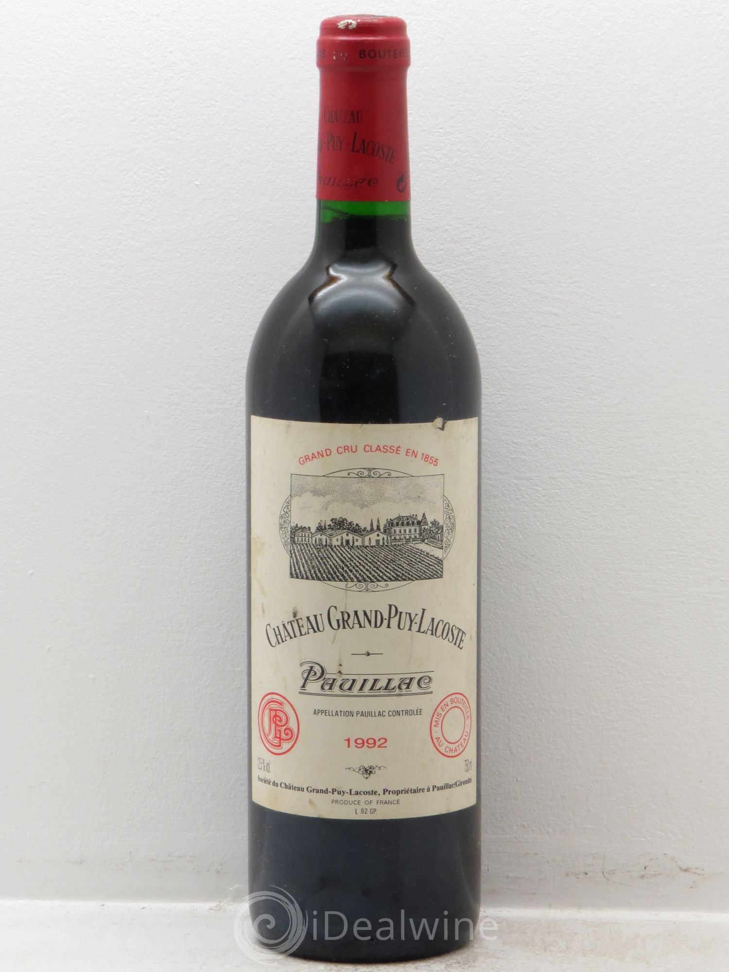 Château Grand Puy Lacoste 5ème Grand Cru Classé 1992 - Lot de 1 bouteille - 0