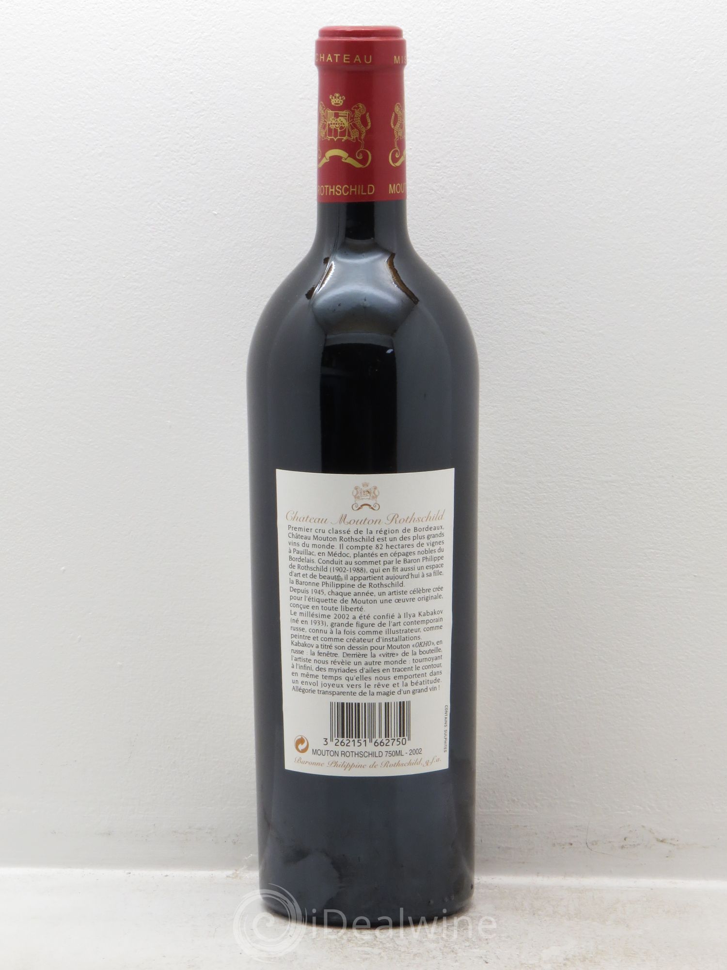 Château Mouton Rothschild 1er Grand Cru Classé 2002 - Lot de 1 bouteille - 1