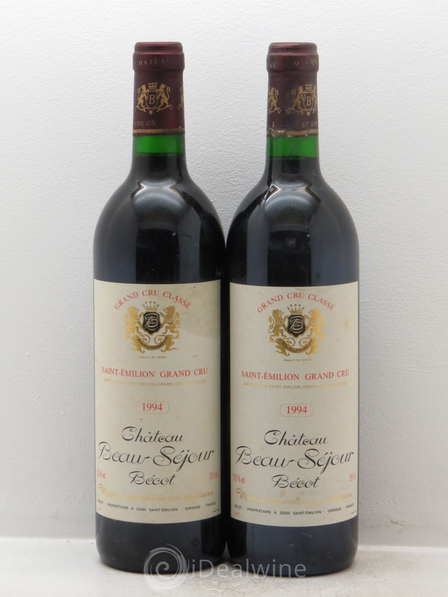 Château Beau-Séjour Bécot 1er Grand Cru Classé B 1994 - Lot de 2 bouteilles - 0