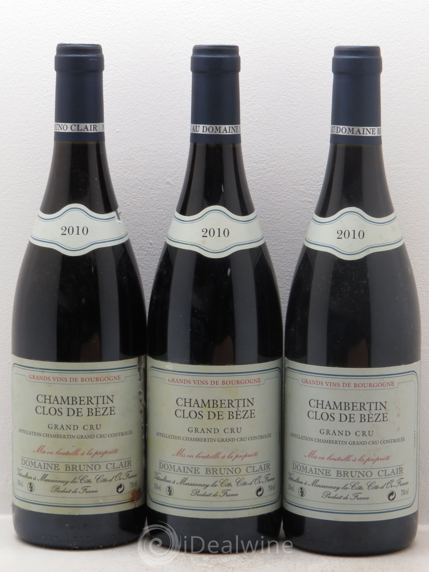 Chambertin Clos de Bèze Grand Cru Bruno Clair (Domaine) 2010 - Lot de 3 bouteilles - 0