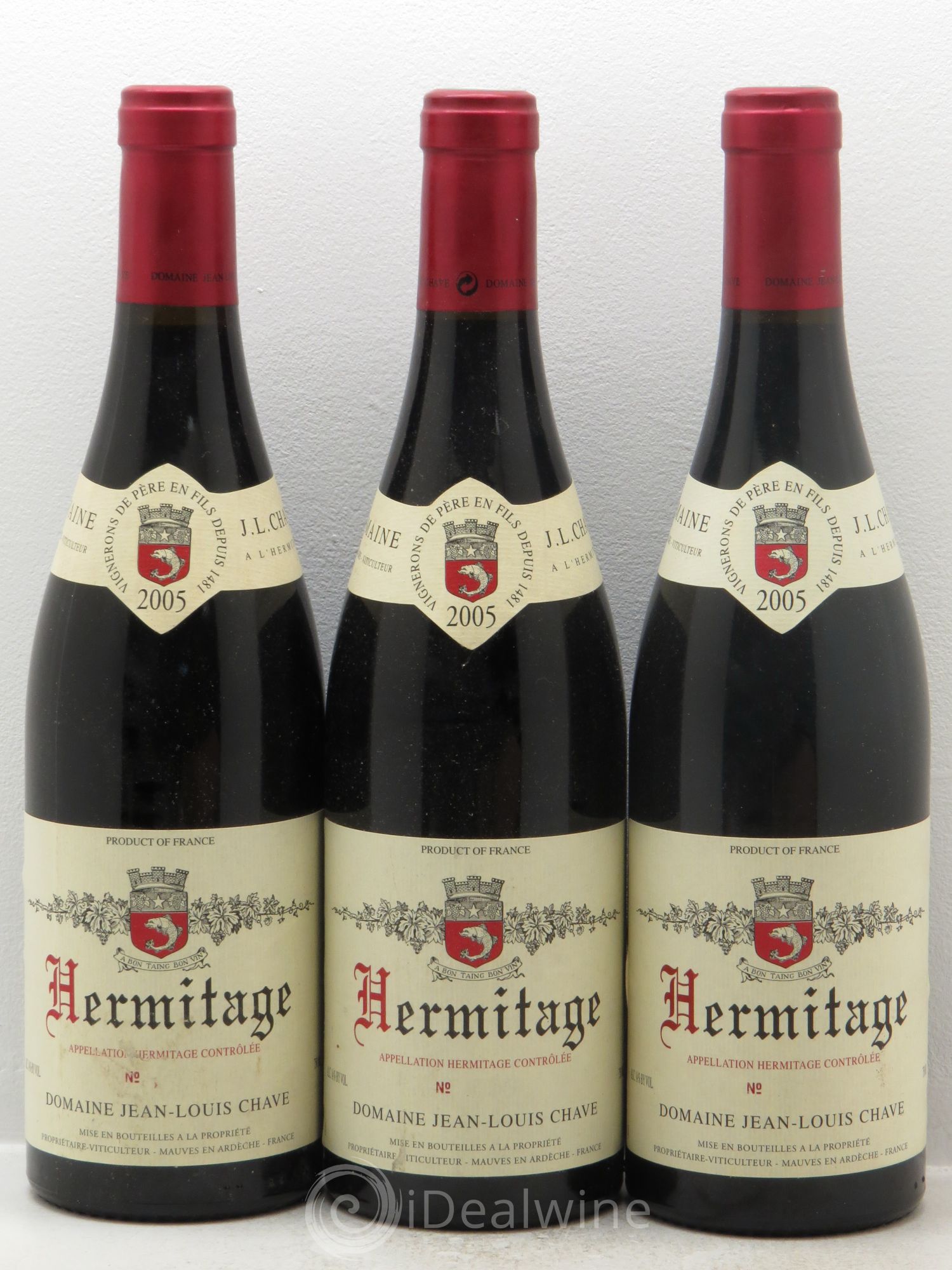 Hermitage Jean-Louis Chave 2005 - Lot de 3 bouteilles - 0