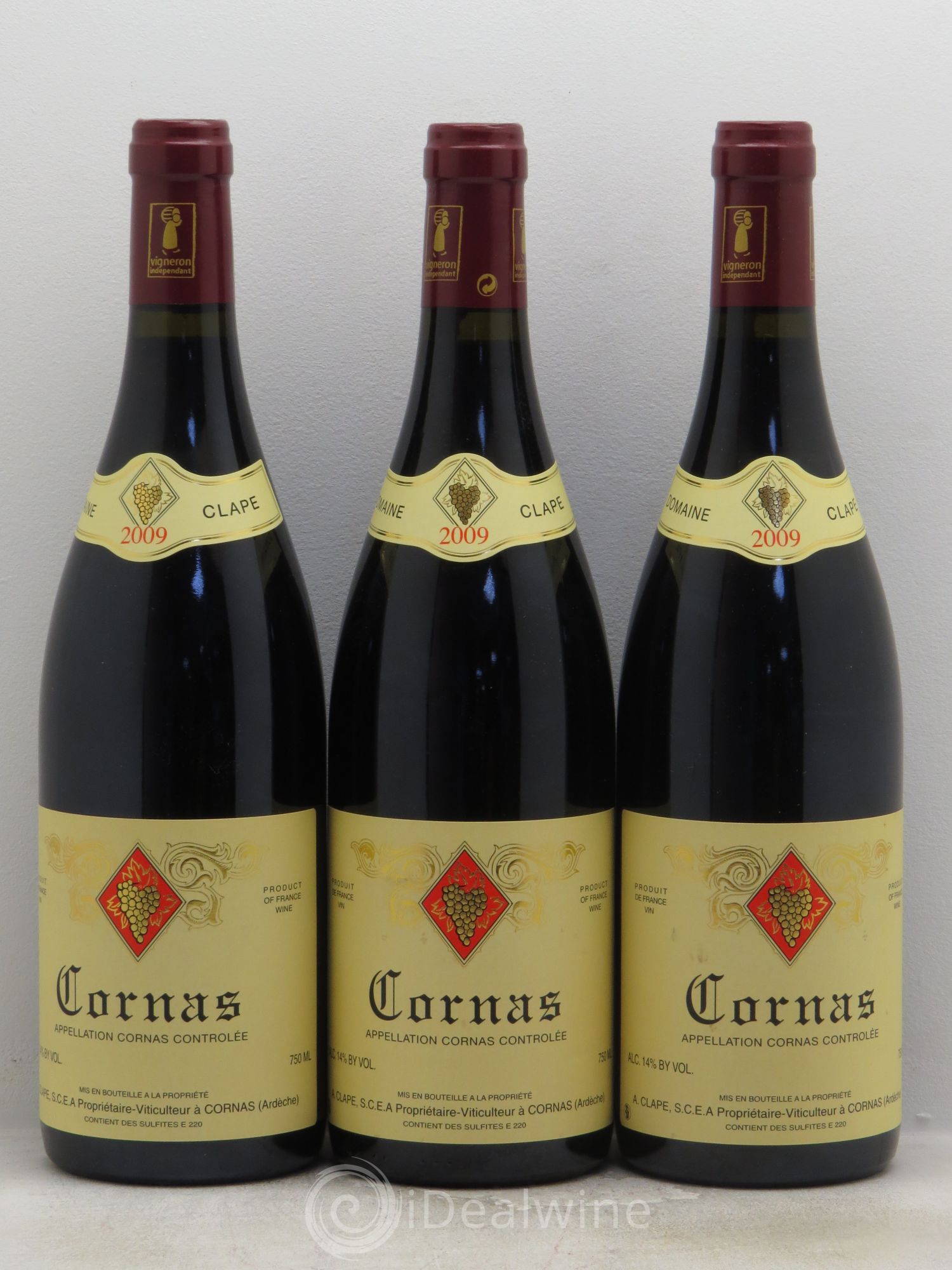 Cornas Auguste Clape 2009 - Lot de 3 bouteilles - 0