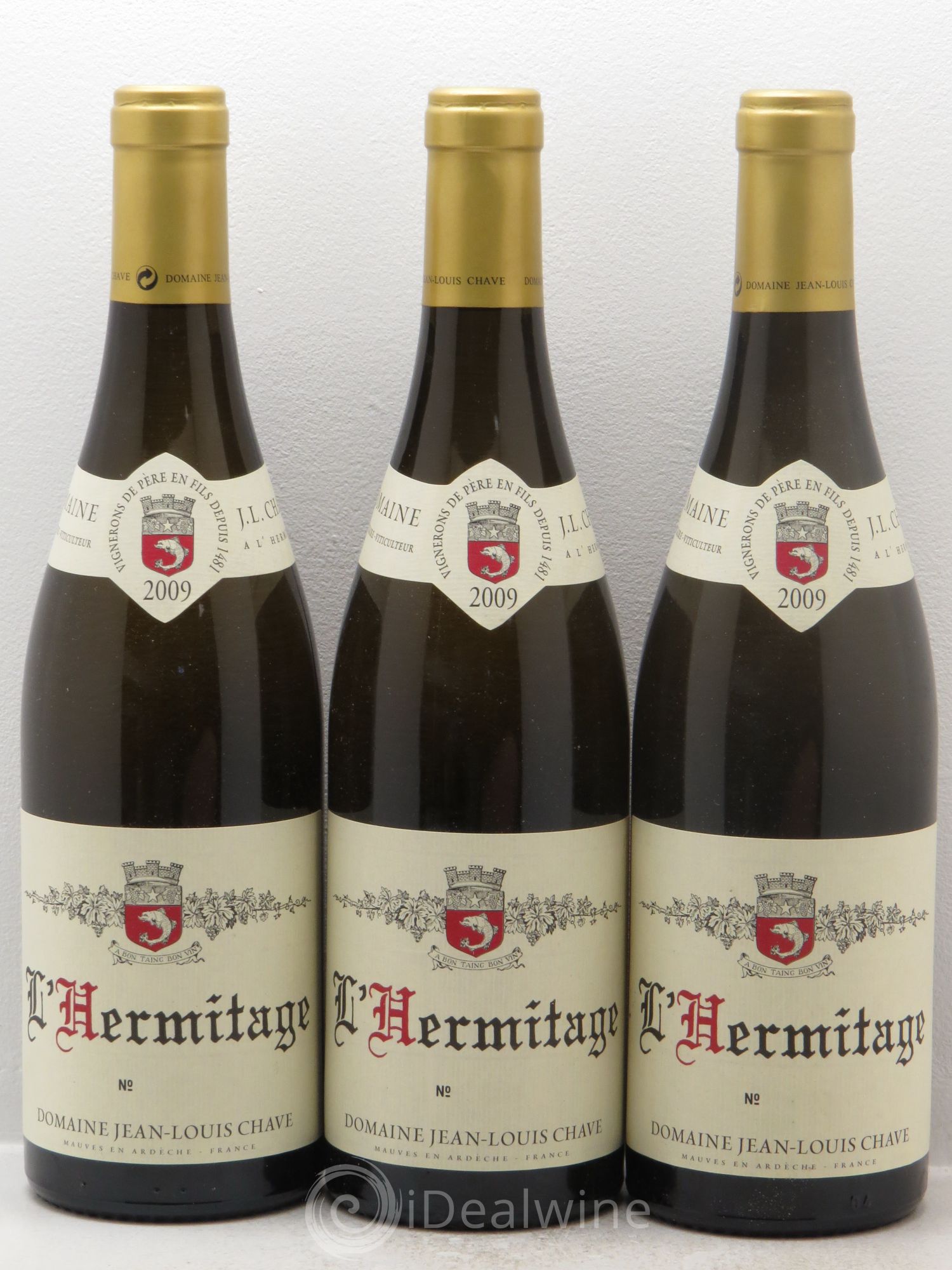 Hermitage Jean-Louis Chave 2009 - Lot de 3 bouteilles - 0