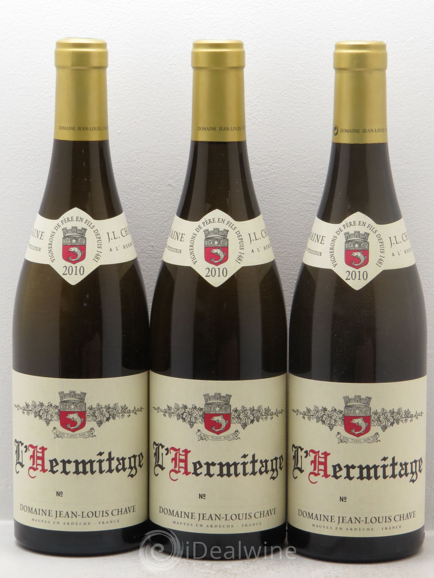 Hermitage Jean-Louis Chave 2010 - Lot de 3 bouteilles - 0