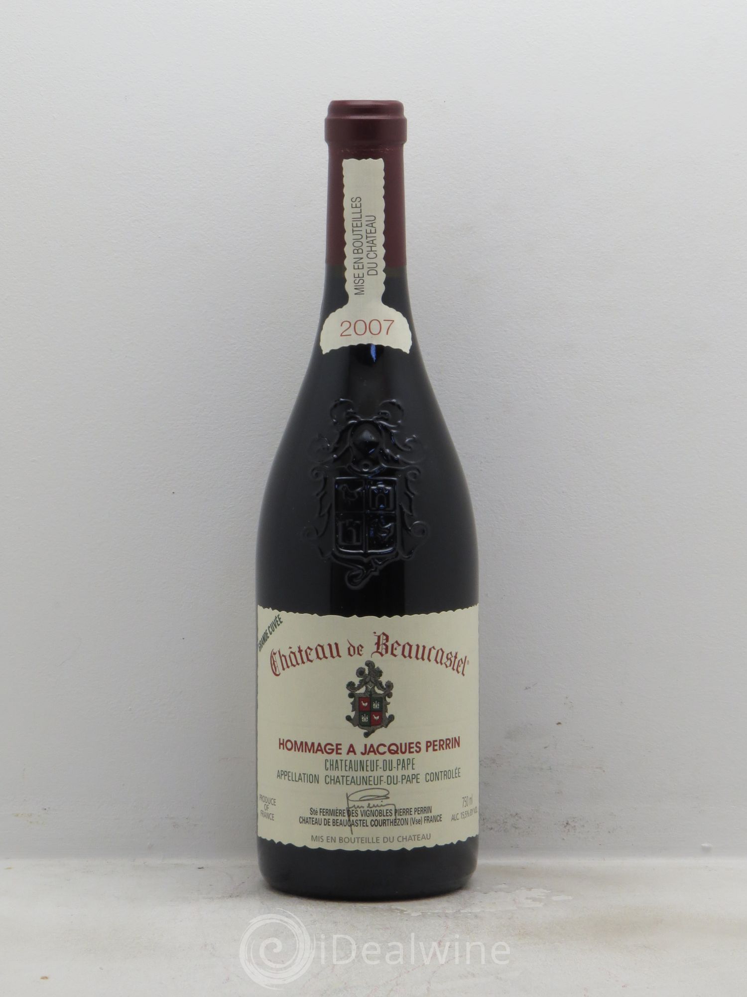Châteauneuf-du-Pape Château de Beaucastel Hommage à Jacques Perrin Famille Perrin 2007 - Lot de 1 bouteille - 0