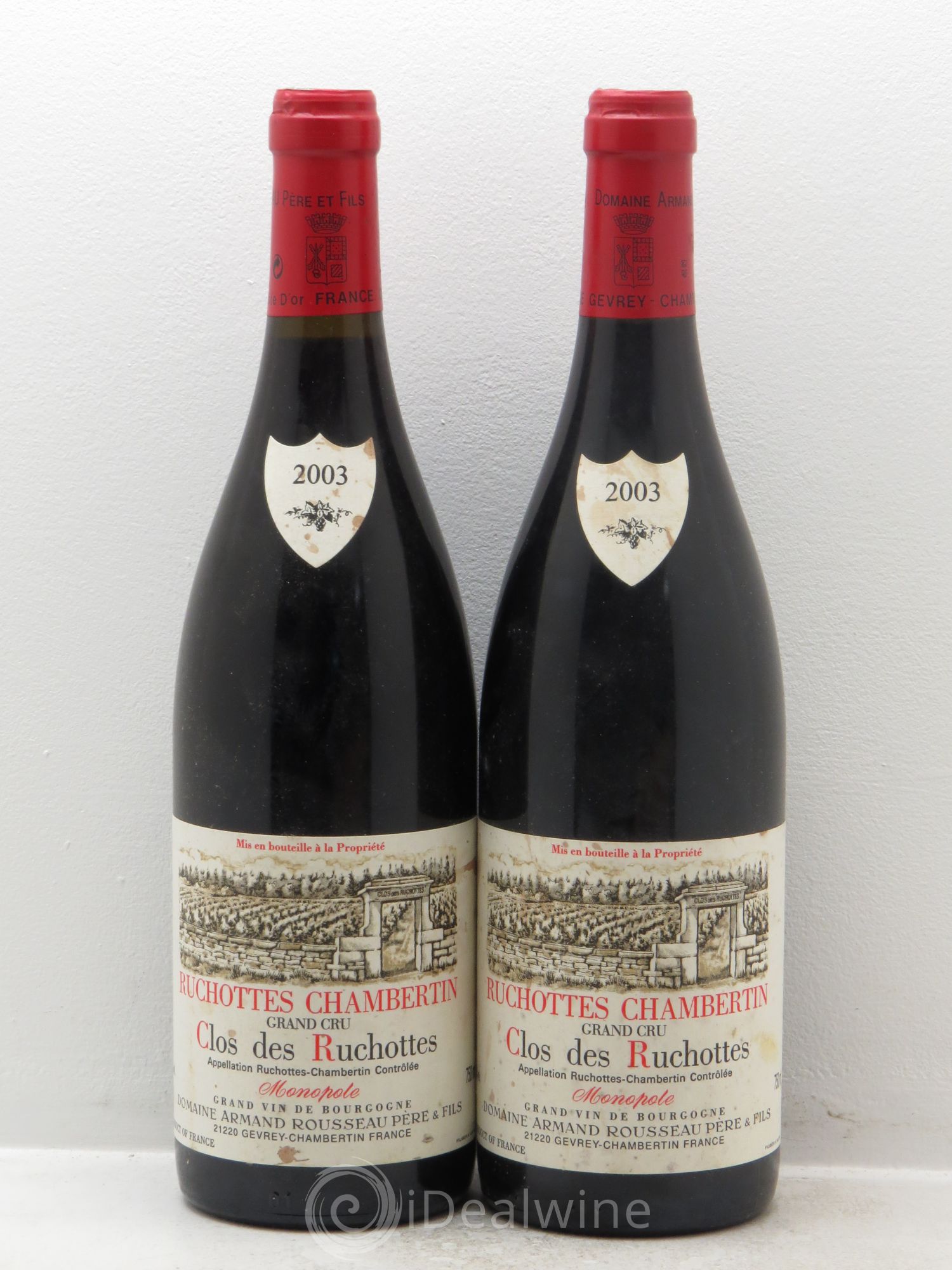 Ruchottes-Chambertin Grand Cru Clos des Ruchottes Armand Rousseau (Domaine) 2003 - Lot of 2 bottles - 0